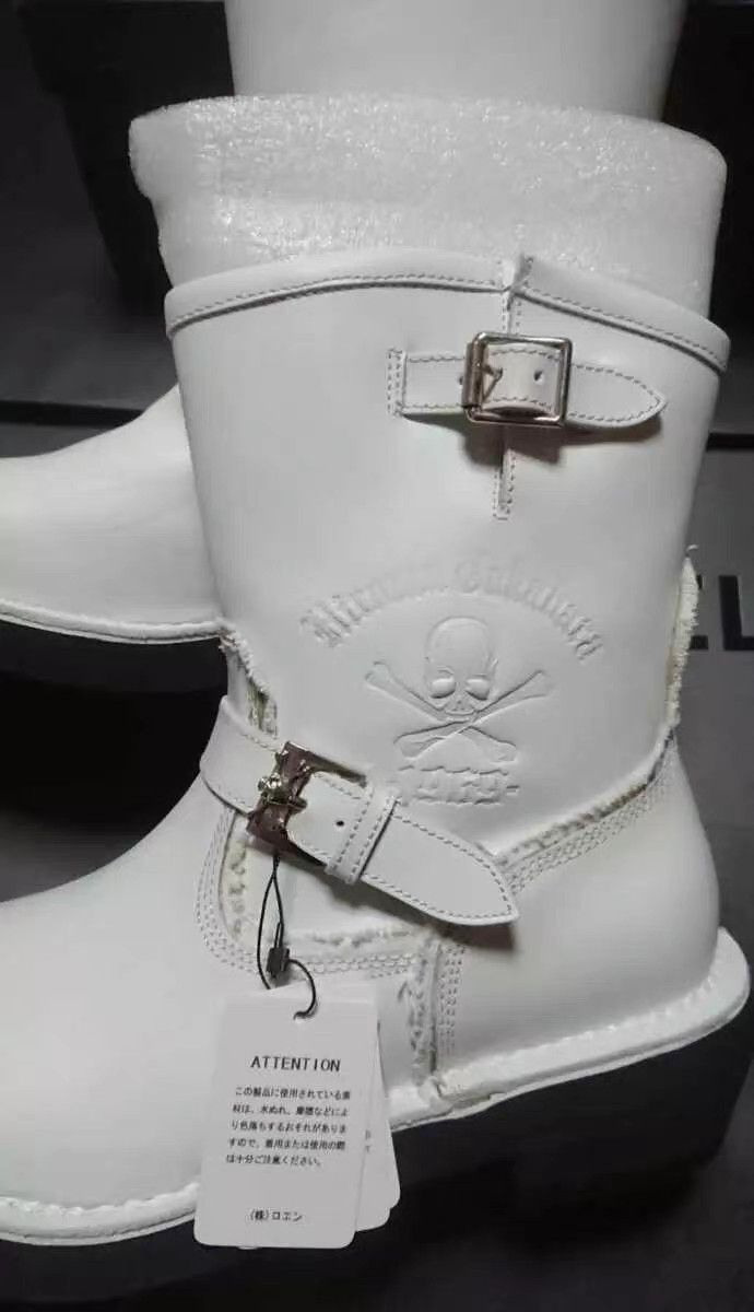 Roen Roen Mainline Celebrity White Biker Boots K11 Size US 8.5 / EU 41-42 - 2 Thumbnail