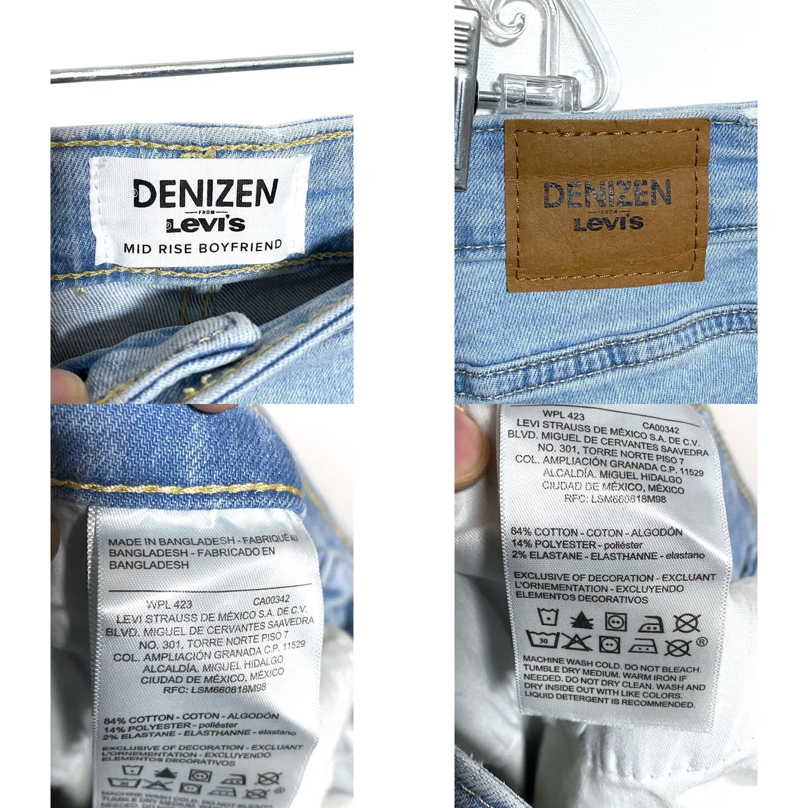 Levi's Levi's Denizen Mid Rise Boyfriend Jeans Distressed Raw Hem Stretch Women Plus 22W Size 40" / US 18 - 8 Thumbnail