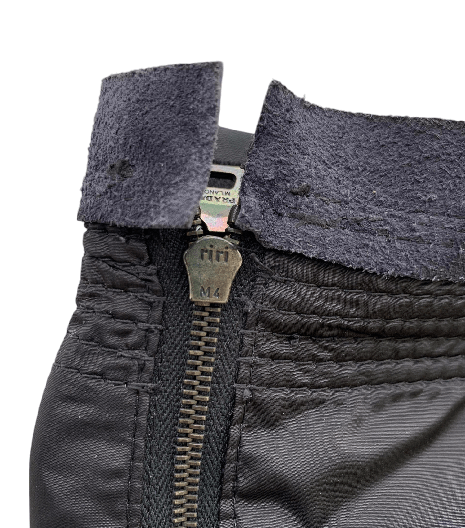 Prada Vintage PRADA Riri Zipper Wool Skirt Size 30" / US 8 / IT 44 - 6 Thumbnail