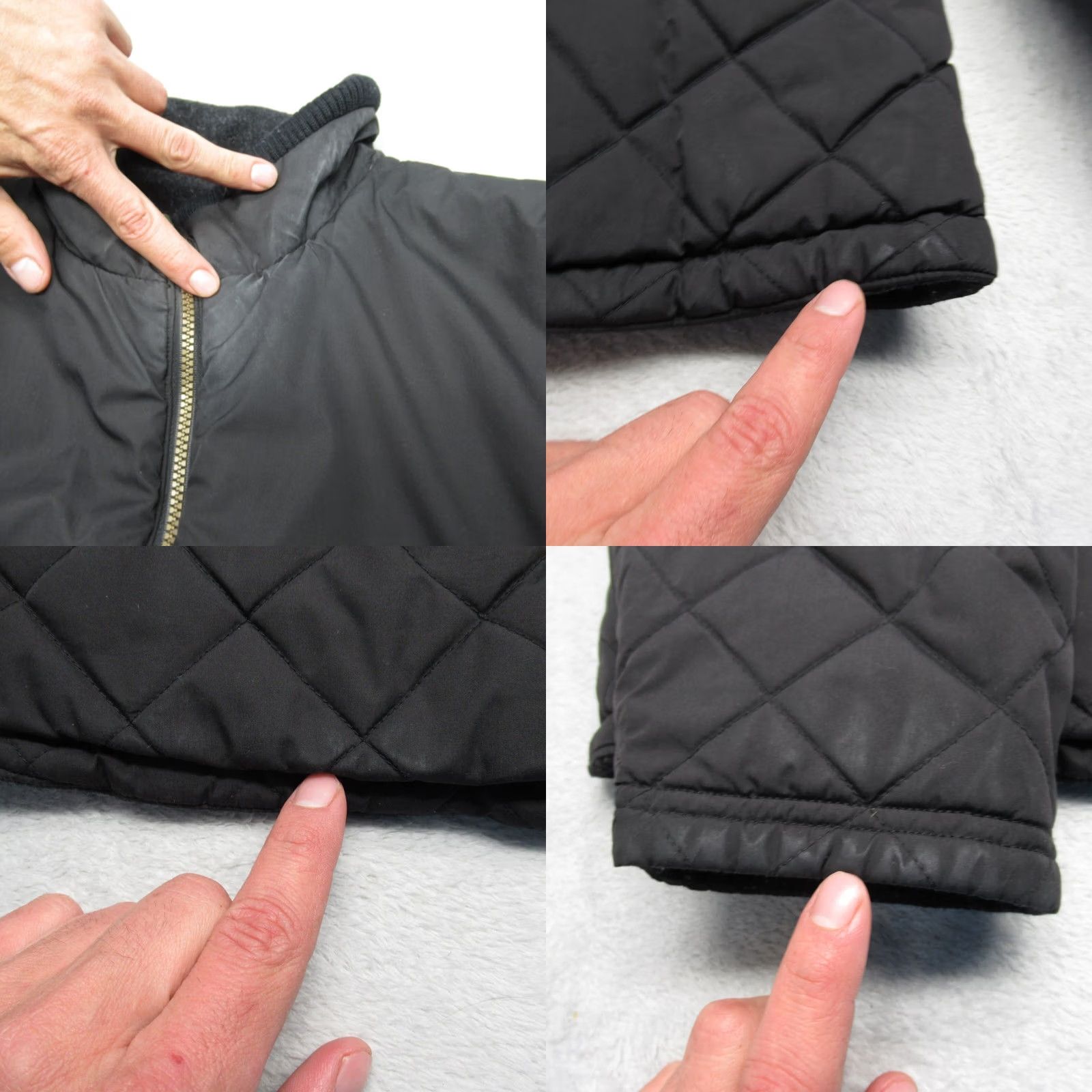 Vintage Woolrich Jacket Womens XL Black Wool Blend Full Zip Quilted Reversible Puff Size XL / US 12-14 / IT 48-50 - 9 Thumbnail