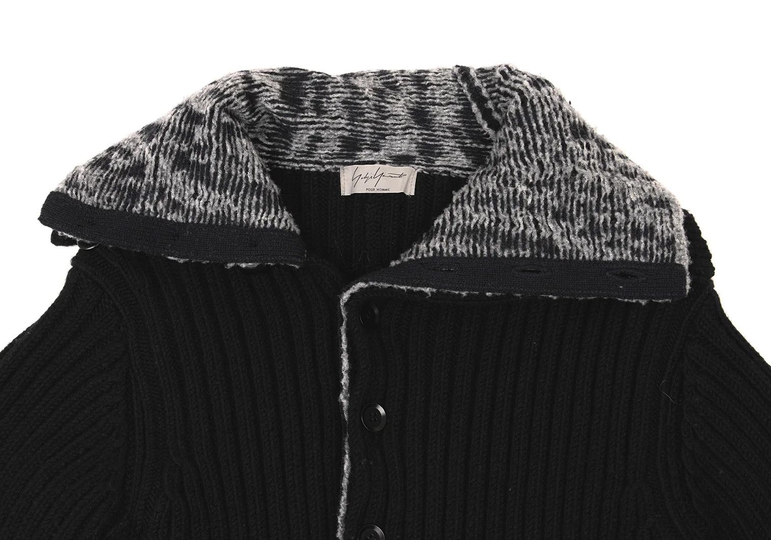 Yohji Yamamoto Yohji Yamamoto Knit Jacket in Black Size US L / EU 52-54 / 3 - 4 Thumbnail