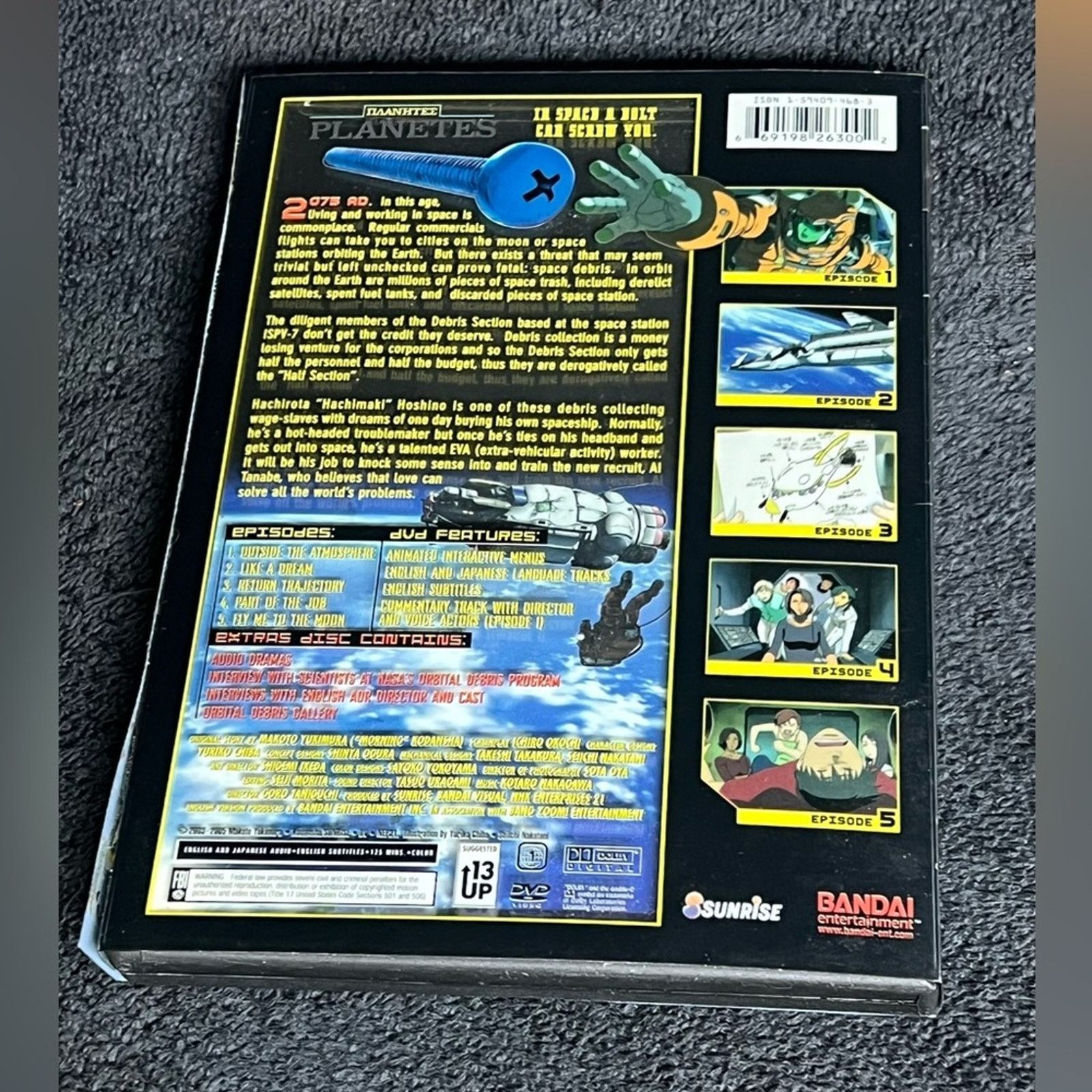 Anime Planetes Volume 1 DVD W/ Slip Cover Two Disc Special Anime Size ONE SIZE - 2 Thumbnail