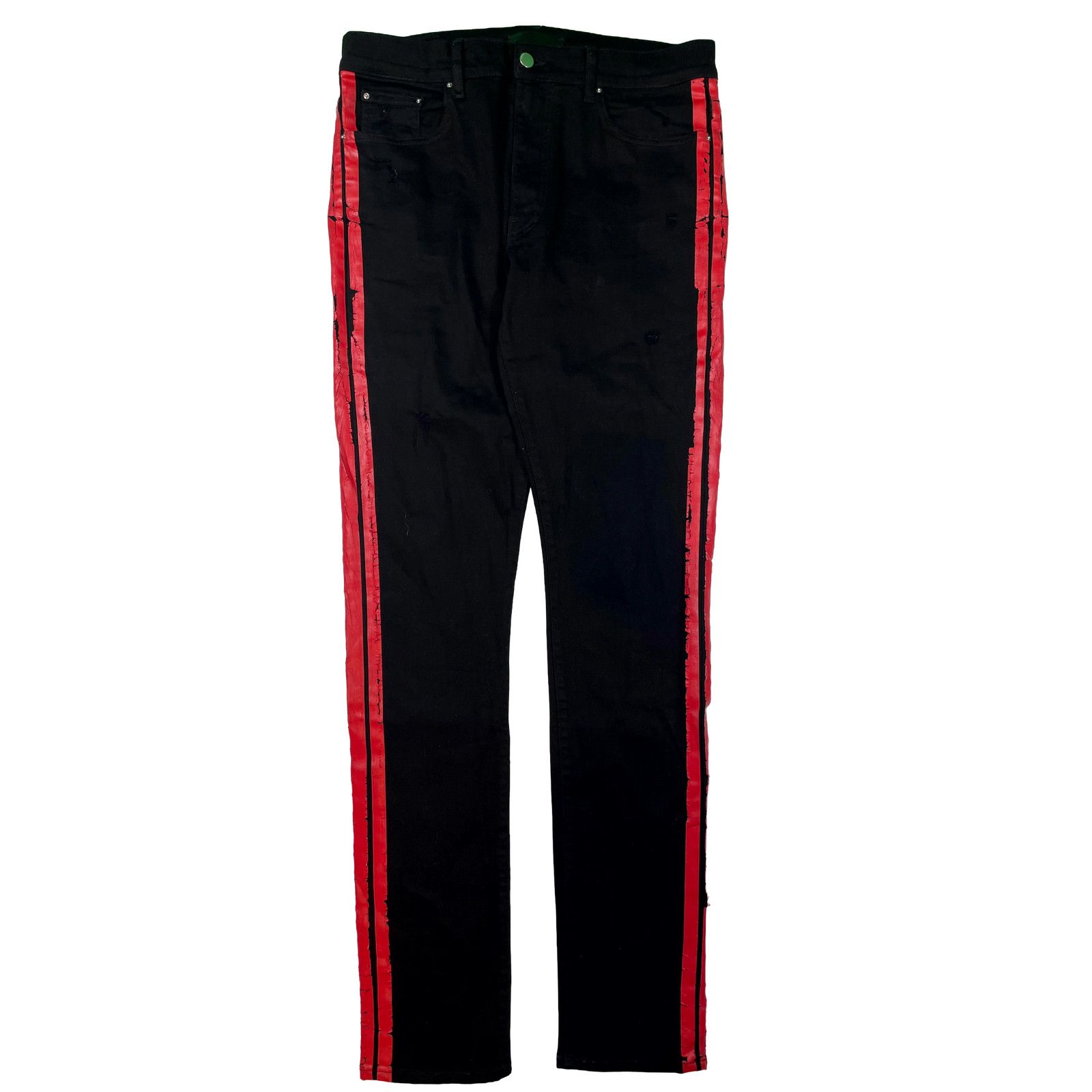 Amiri Amiri Black & Red Stripe Jeans Size US 34 / EU 50 - 1 Thumbnail