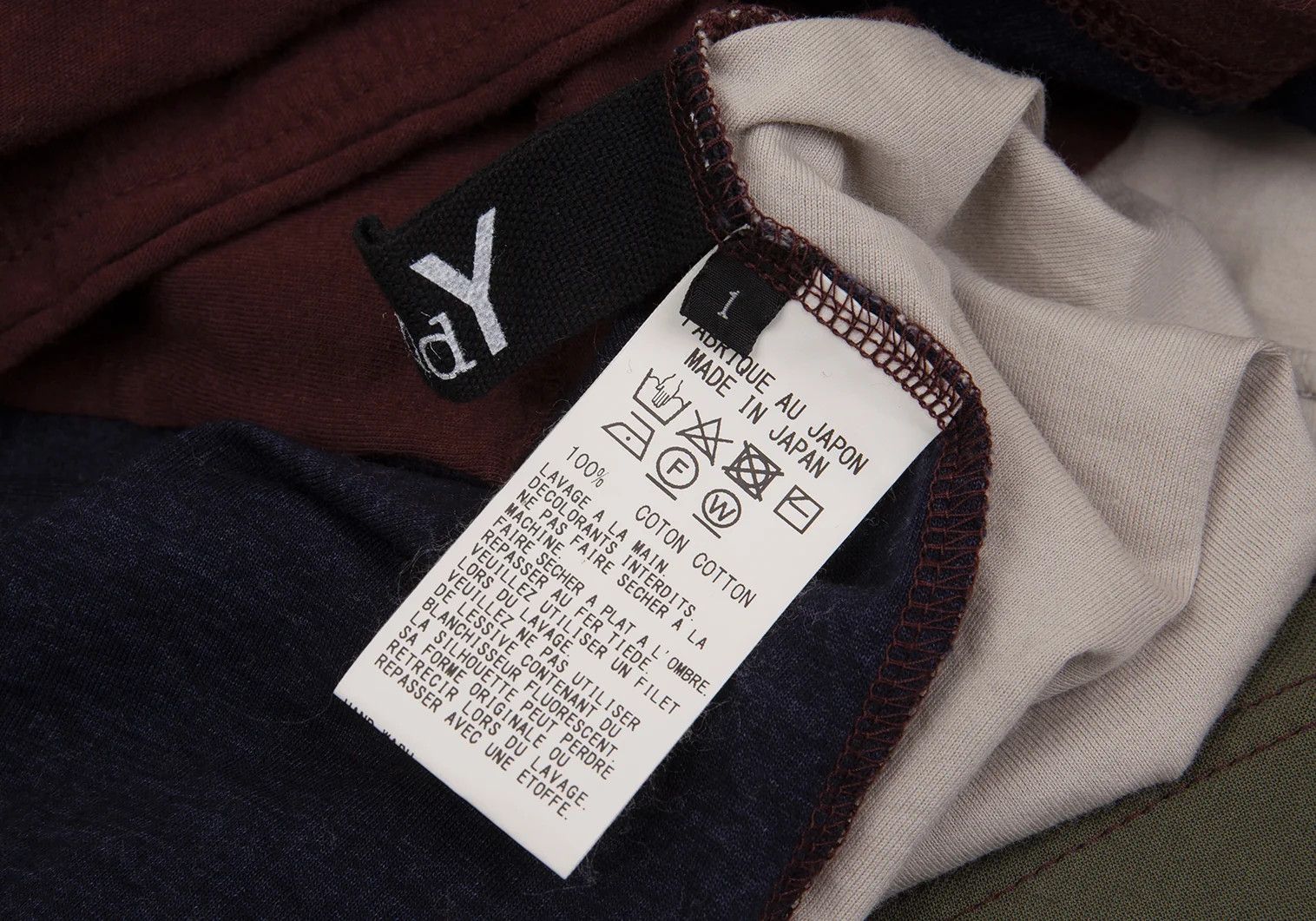 Yohji Yamamoto Outseam Panel Switching Cut Sew Top in Greige Wine Size US M / EU 48-50 / 2 - 15 Thumbnail