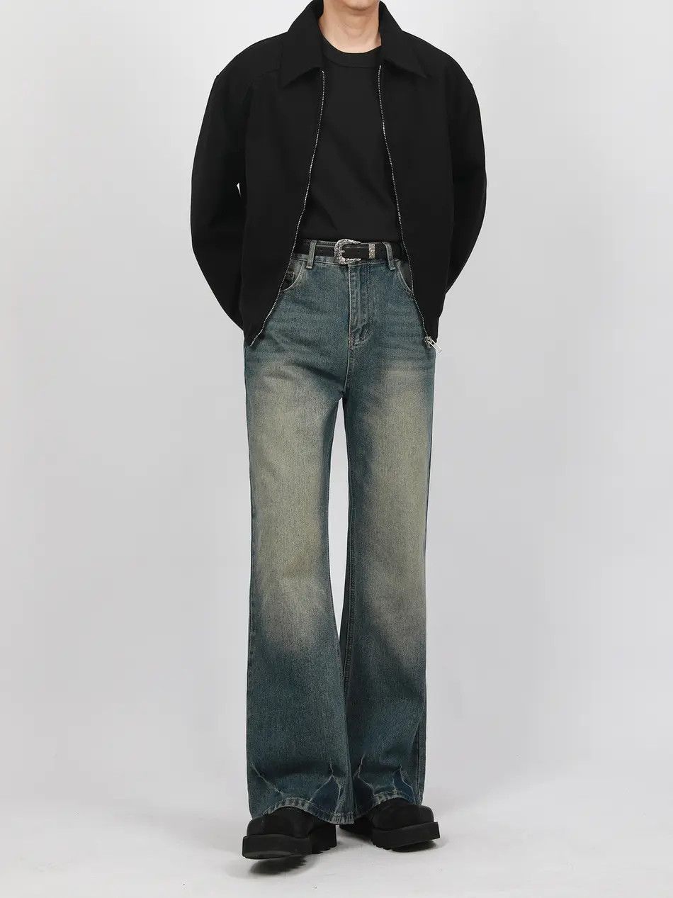 Japanese Brand × Jean Retro loose straight leg micro flared jeans Size US 30 / EU 46 - 3 Thumbnail