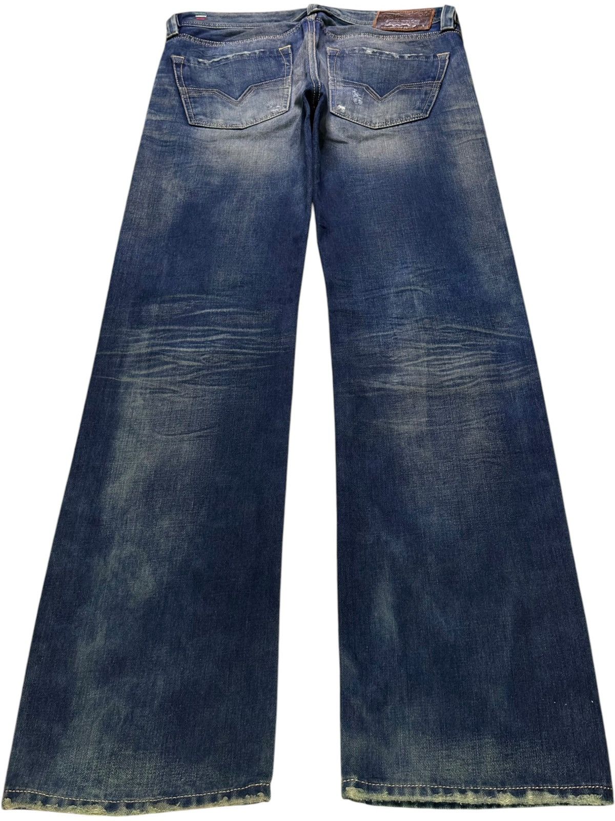 Diesel Vintage Diesel Larkee Rusty Mud Wash Distressed Loose Jeans Size US 31 - 2 Thumbnail