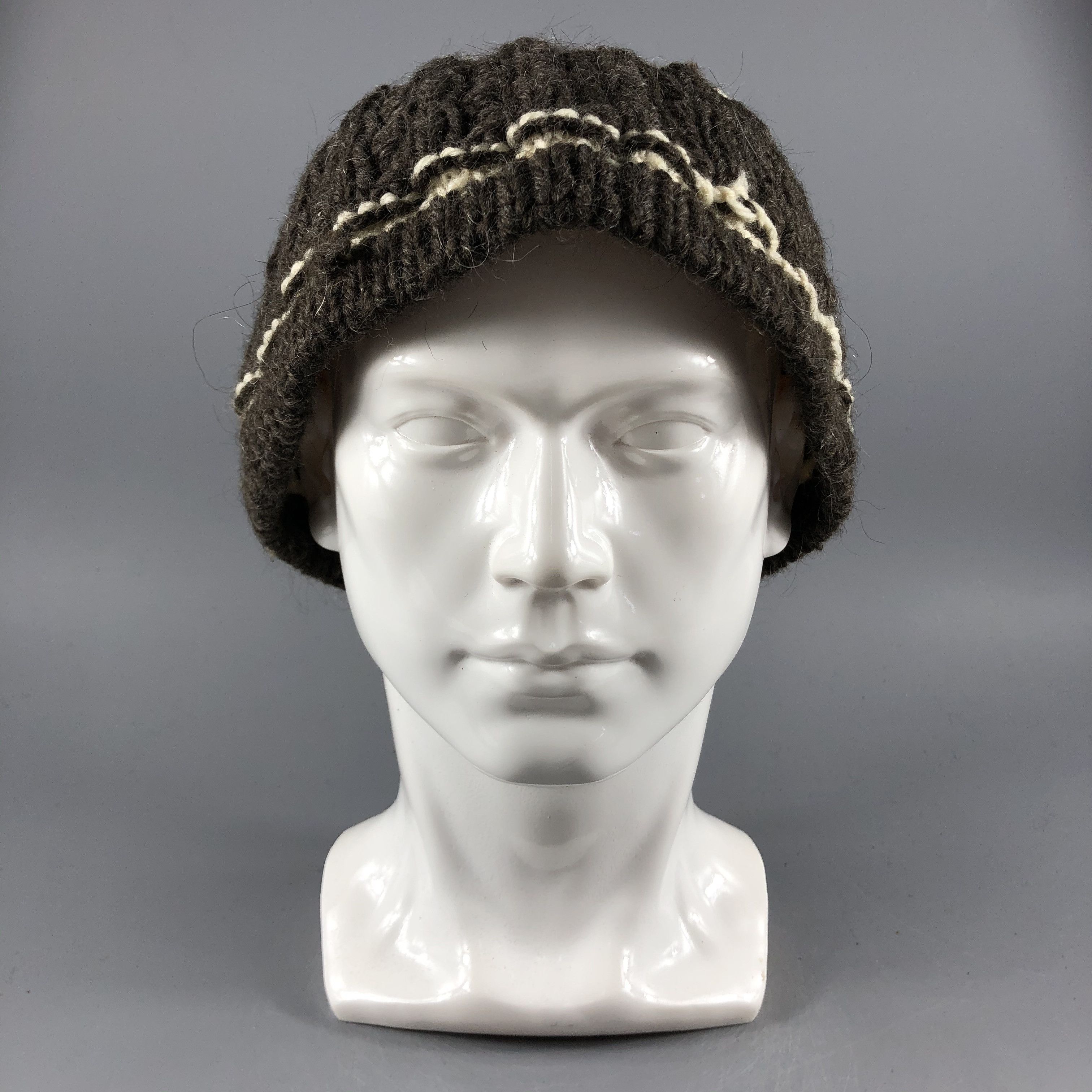image of Aran Isles Knitwear x Vintage Unknown Hats Aran Isle Beanie Crochet Snow Hat Snow Cap B482, Men's