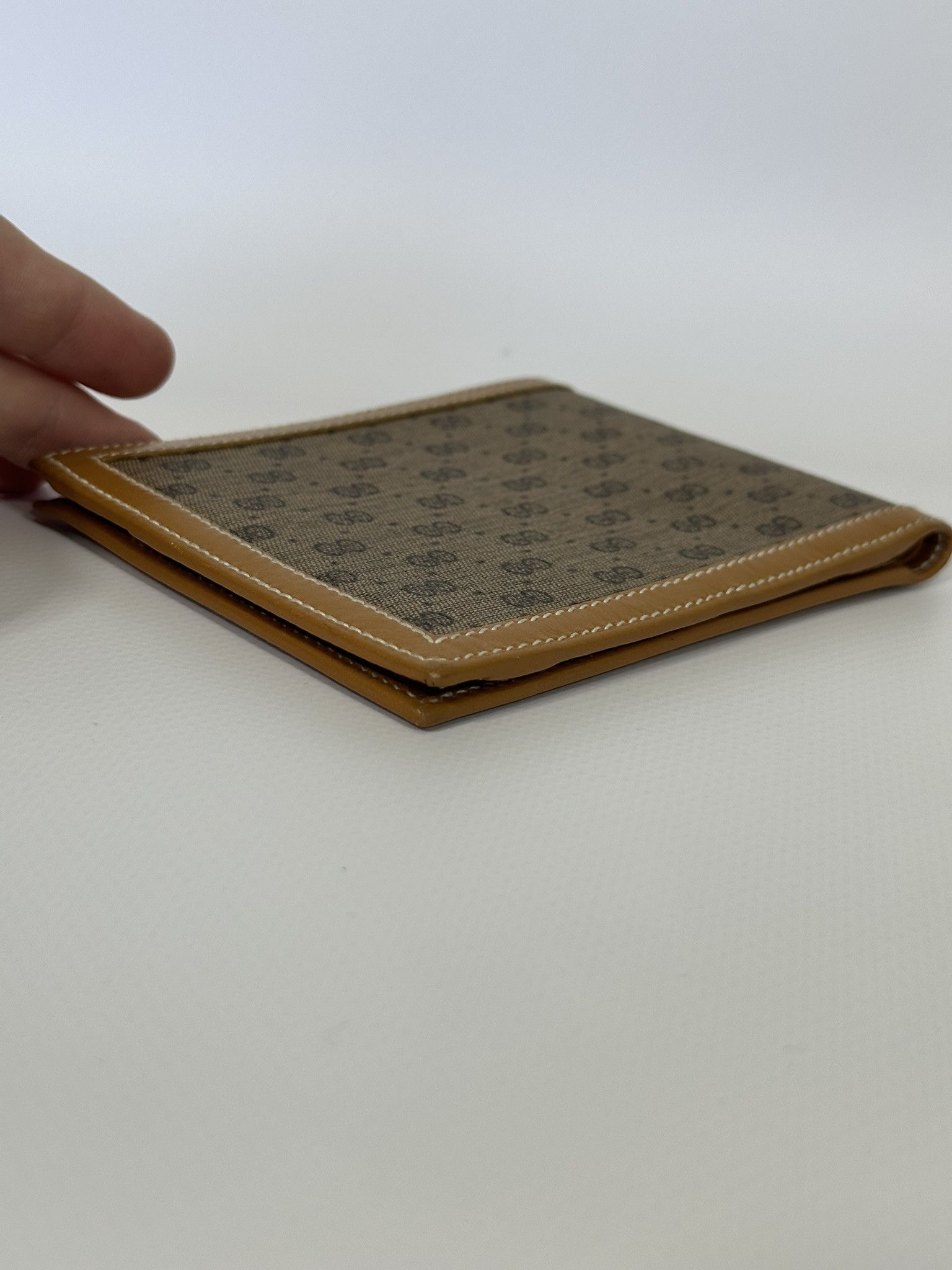Gucci Gucci Wallet Vintage GG Monogram Canvas Leather Beige Size ONE SIZE - 7 Thumbnail