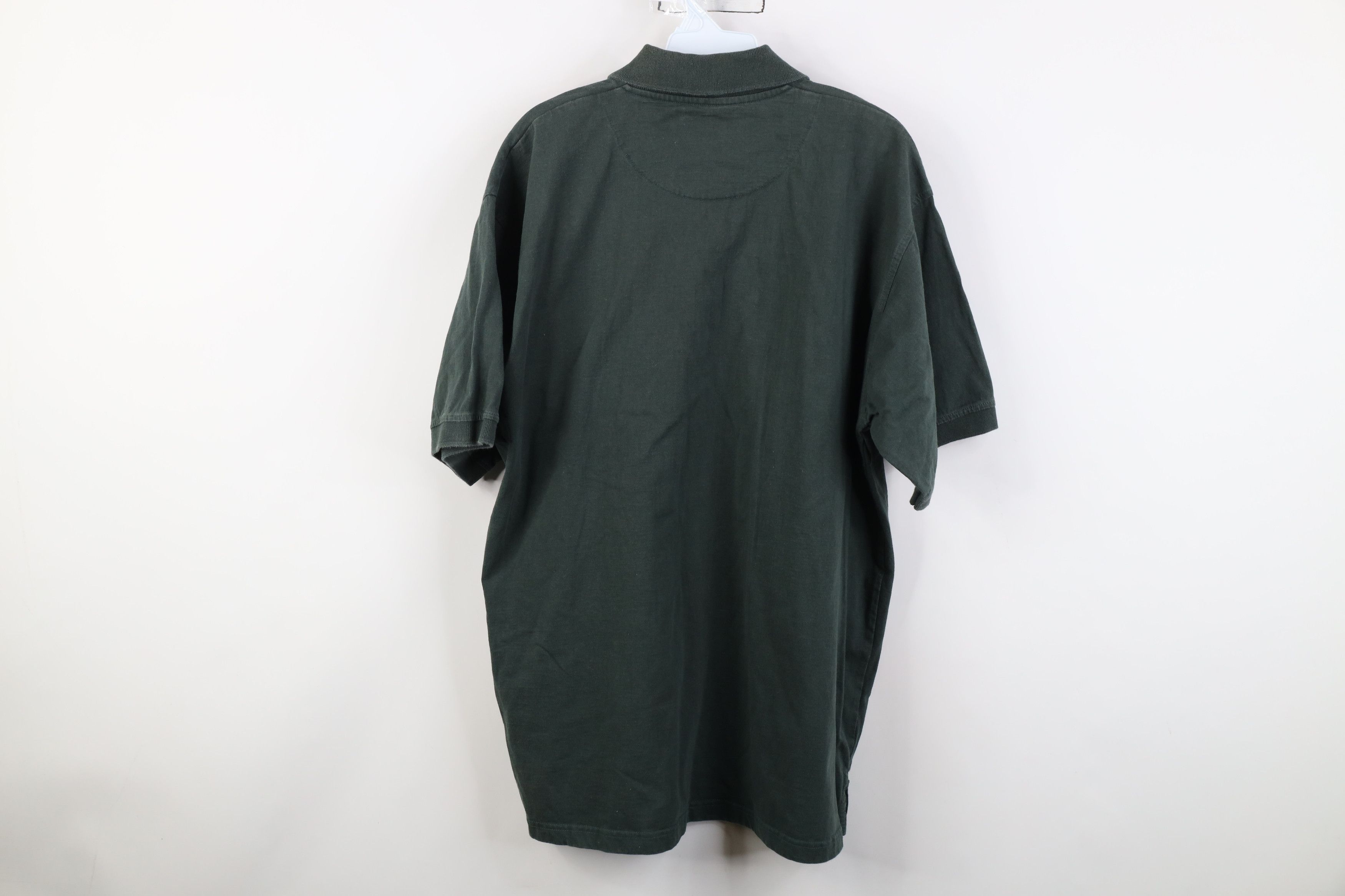 Vintage Vintage 90s Streetwear Blank Baggy Fit Golf Polo Shirt Green Size US L / EU 52-54 / 3 - 13 Thumbnail