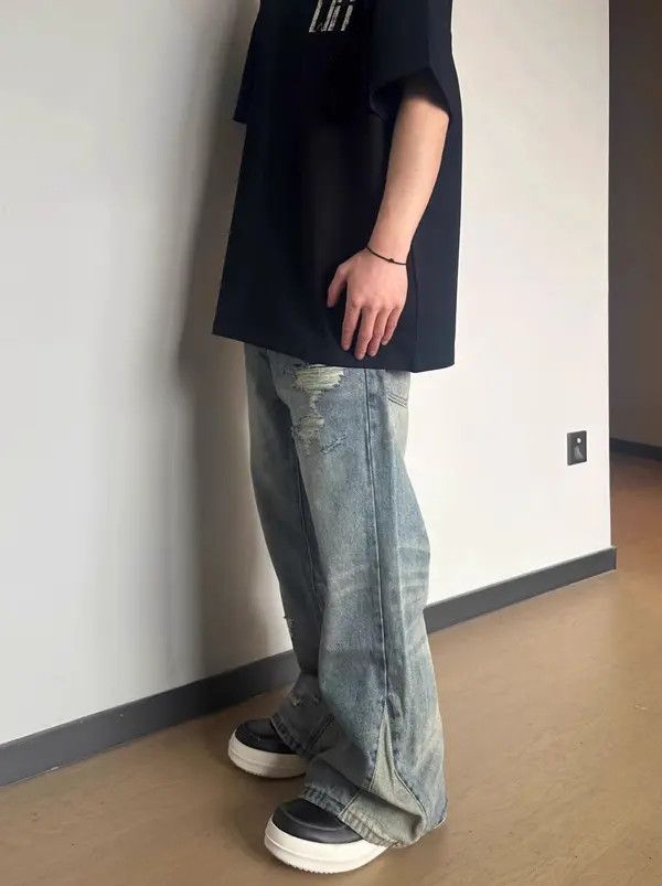 Jean VIBE Denim Streetware Splicing Wide Leg Pants Size US 29 - 4 Thumbnail