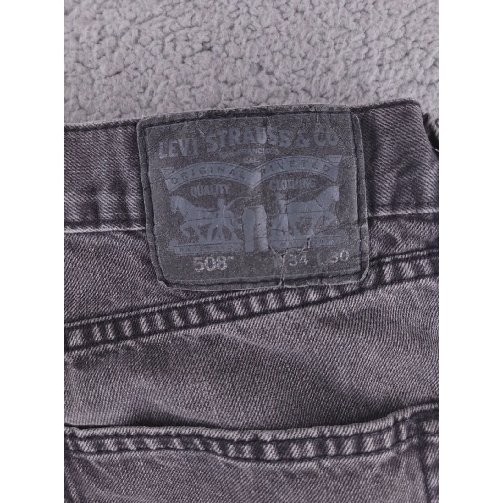 Levi's Levi's 508 Jeans Mens 34x28 Black Slim Fit Tapered Regular 34 Inseam Men Color Black Jeans Mens Size US 34 / EU 50 - 3 Thumbnail