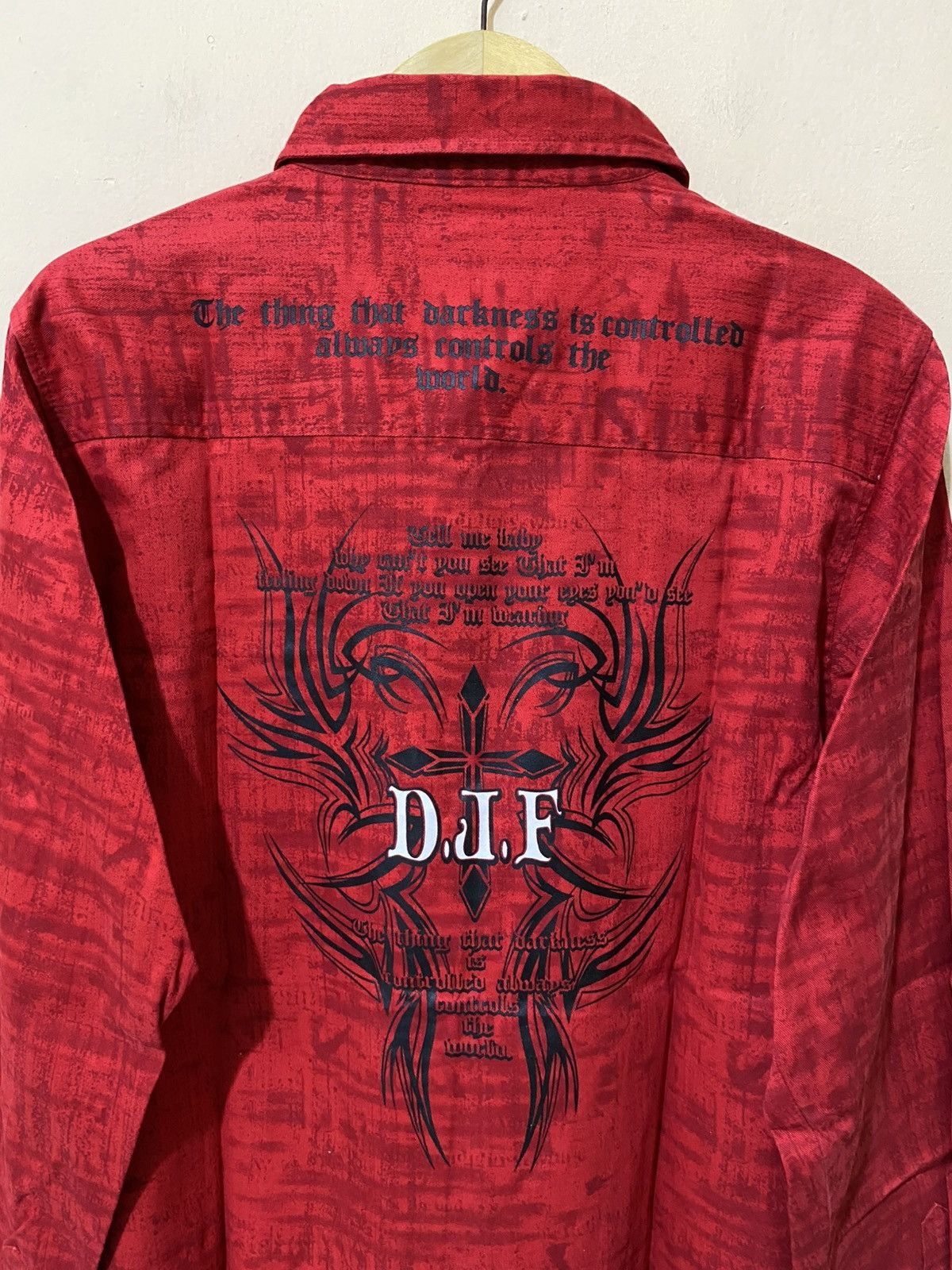 If Six Was Nine Y2K Dj Free Poem Vkei Japanese Button Shirt Size US L / EU 52-54 / 3 - 12 Thumbnail