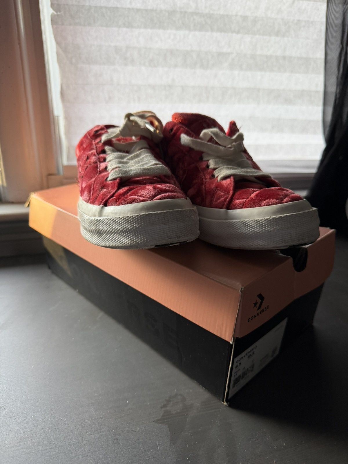 Converse × Golf le Fleur Golf le fleur red velour sneakers Size US 8.5 / EU 41-42 - 8 Thumbnail
