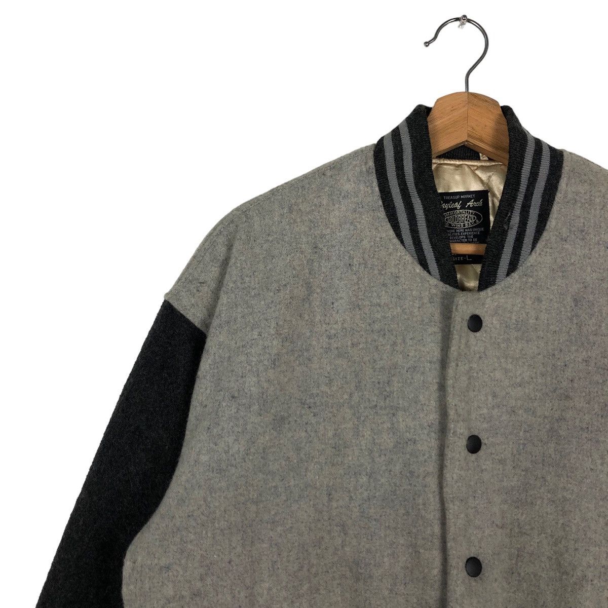 Japanese Brand 🔥90’s Vintage Varsity Jacket Bayleaf Arch Big Wing Bay.A Size US L / EU 52-54 / 3 - 7 Thumbnail