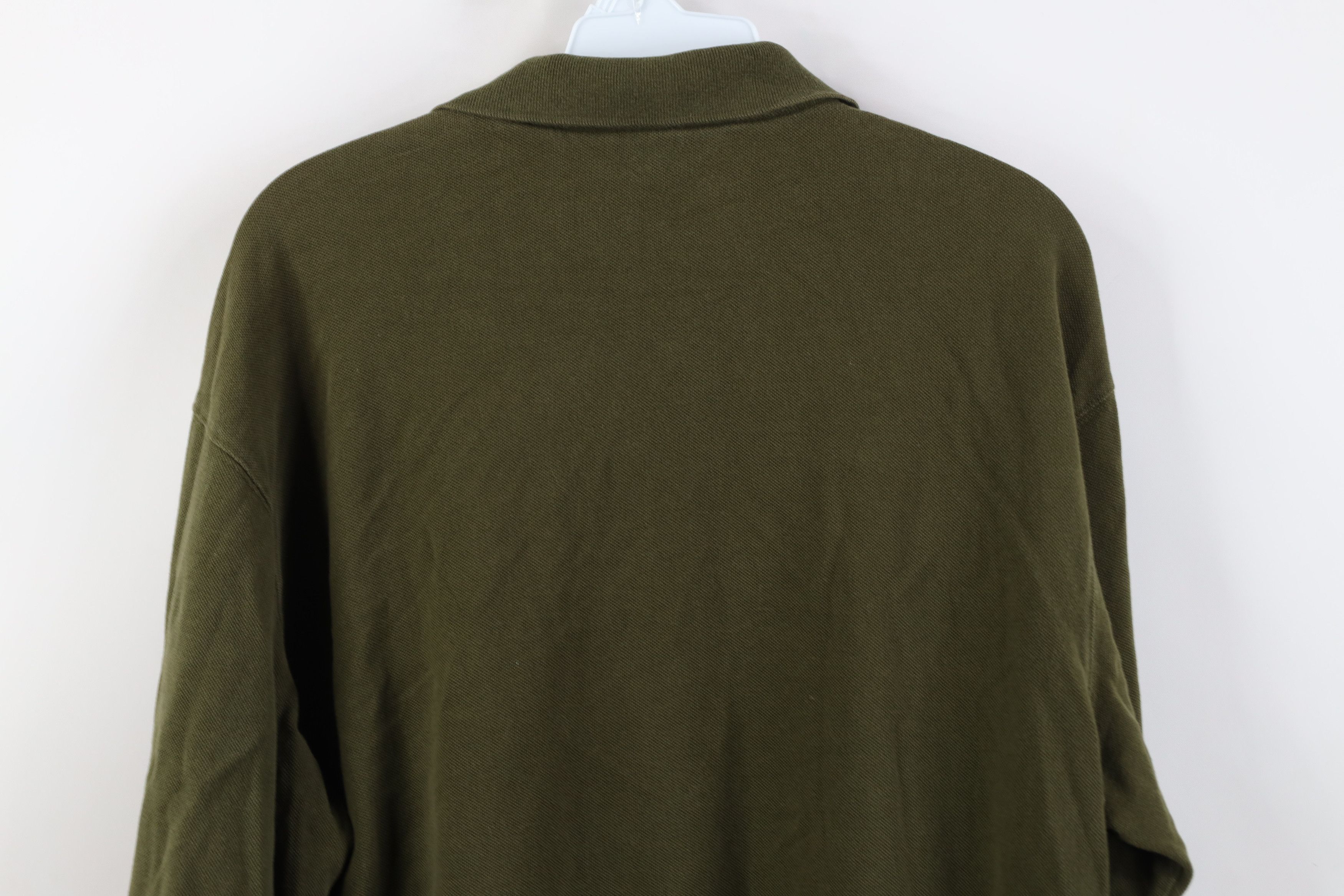 Eddie Bauer Vintage 90s Eddie Bauer Long Sleeve Polo Shirt Army Green Size US L / EU 52-54 / 3 - 12 Thumbnail