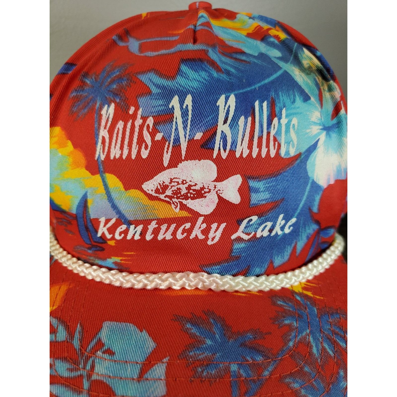 Vintage Baits N Bullets Kentucky Lake Hat Floral Fish Snapback Cap Size ONE SIZE - 4 Thumbnail