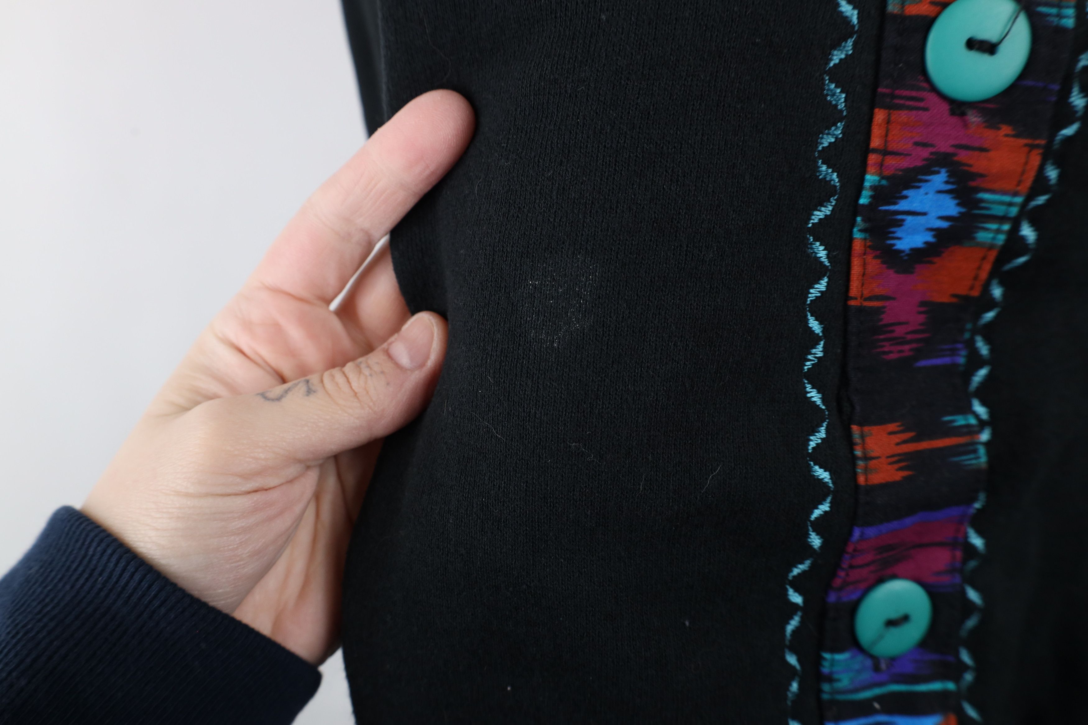 Vintage Vintage 90s Streetwear Southwestern Cardigan Sweatshirt USA Size XXL / US 16-18 / IT 52-54 - 5 Thumbnail