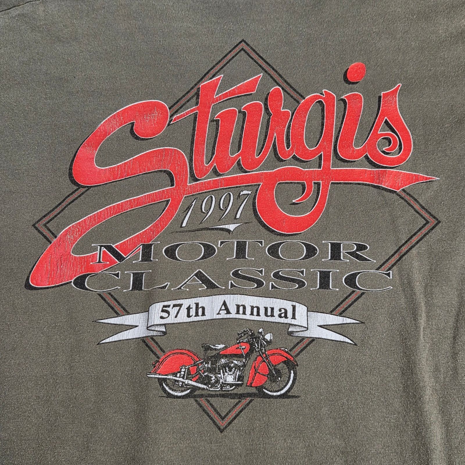 Vintage 1997 Sturgis Motor Classic Rally Shirt Size L made in USA Size US L / EU 52-54 / 3 - 4 Thumbnail