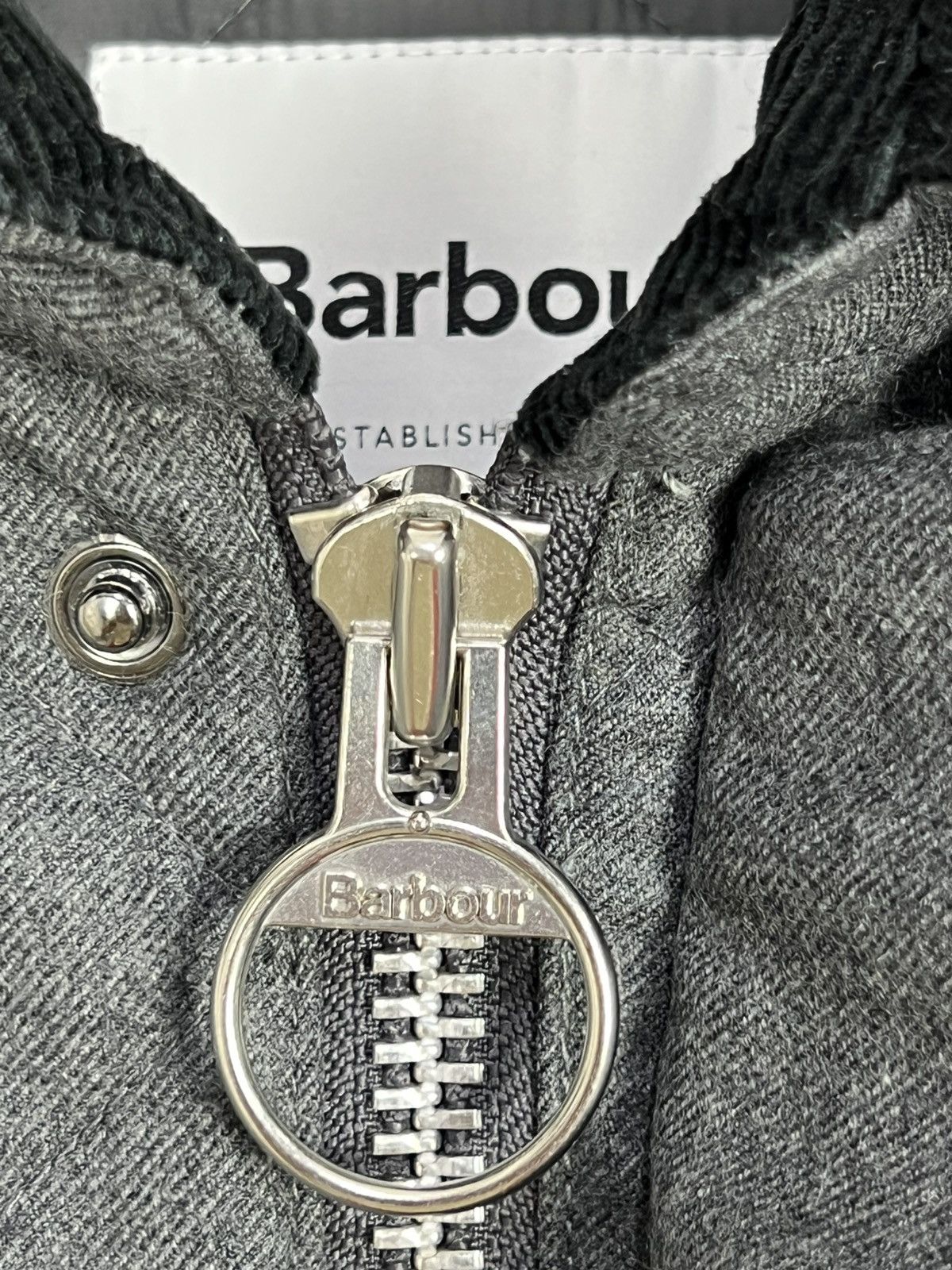 Barbour Barbour Wool Quilted Jacket Grey Corduroy Collar Coat Size US M / EU 48-50 / 2 - 12 Thumbnail
