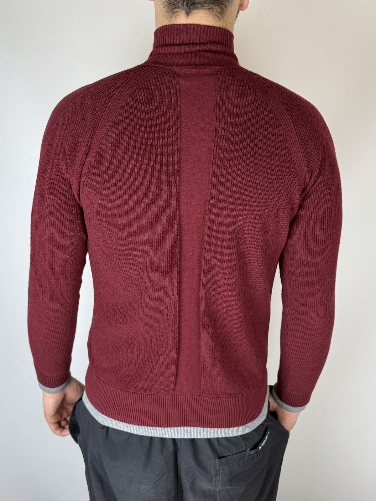 Diesel Diesel Stretch Ribbed Striped Sleeve Zip Cardigan Sweater Size US M / EU 48-50 / 2 - 6 Thumbnail