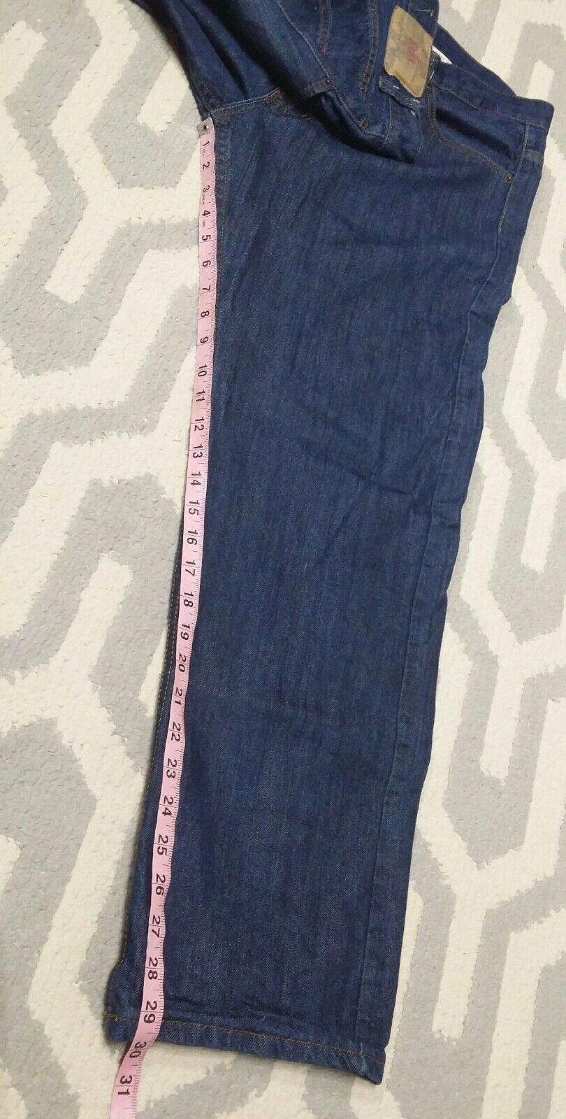 Designer Members Property Jeans size 34 x 32 Mens Dark wash Straight Size US 34 / EU 50 - 5 Thumbnail