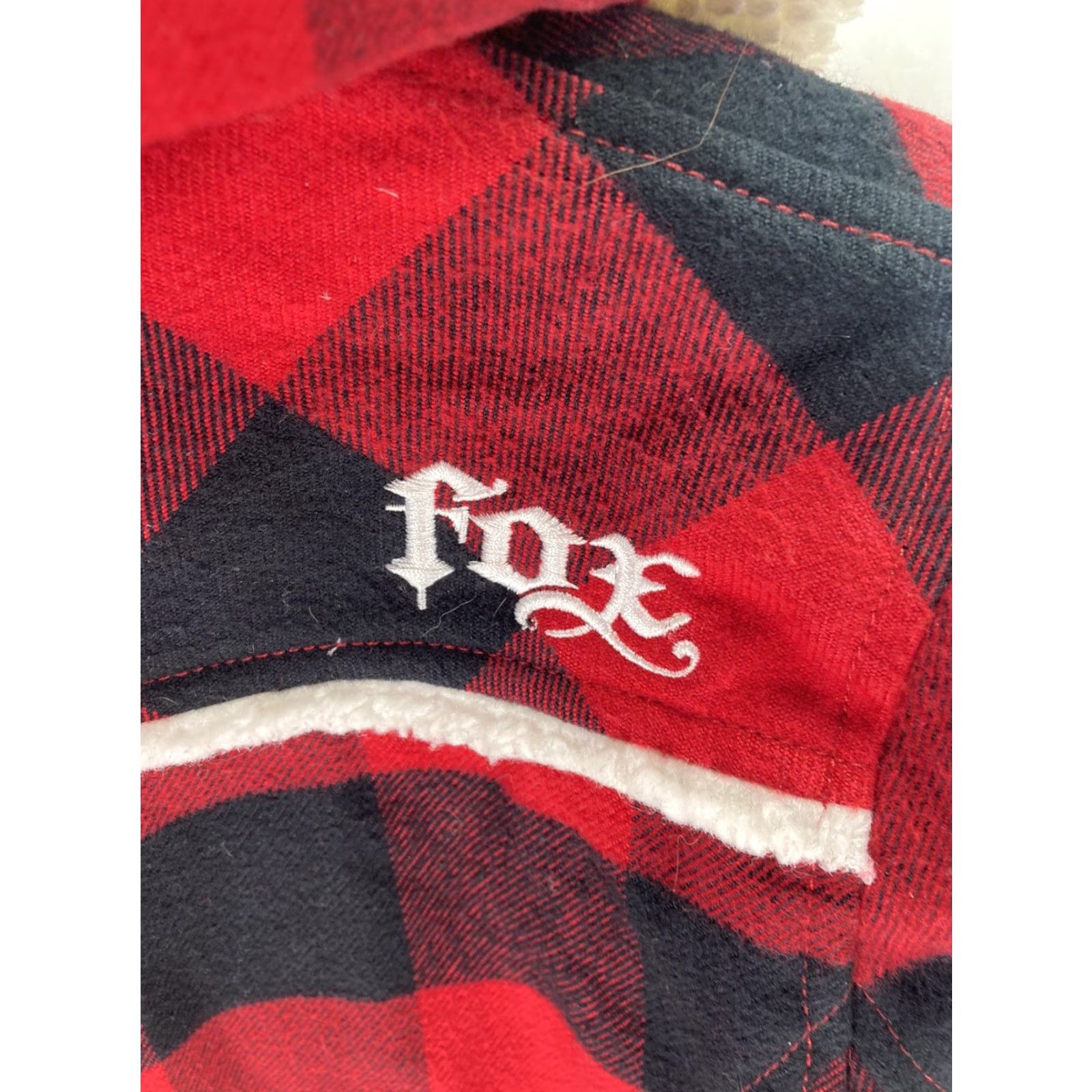 Vintage FOX Flannel Jacket Womens Size Small Buffalo Check Plaid Fleece Hood Outdoor Jacket/Coat Casual Womens Regular Late Size S / US 4 / IT 40 - 7 Thumbnail