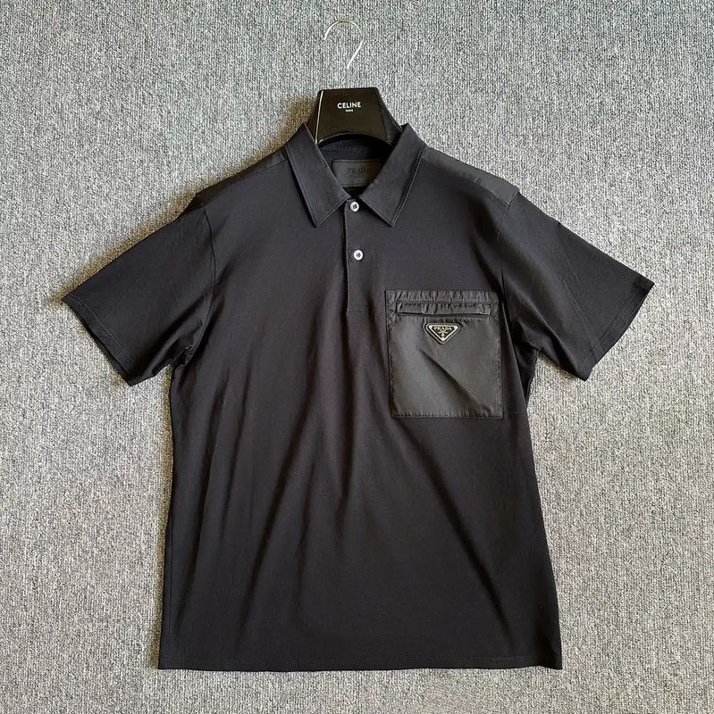 Prada Prada Black Cotton Blend Logo Men's T-Shirt Size US L / EU 52-54 / 3 - 1 Thumbnail