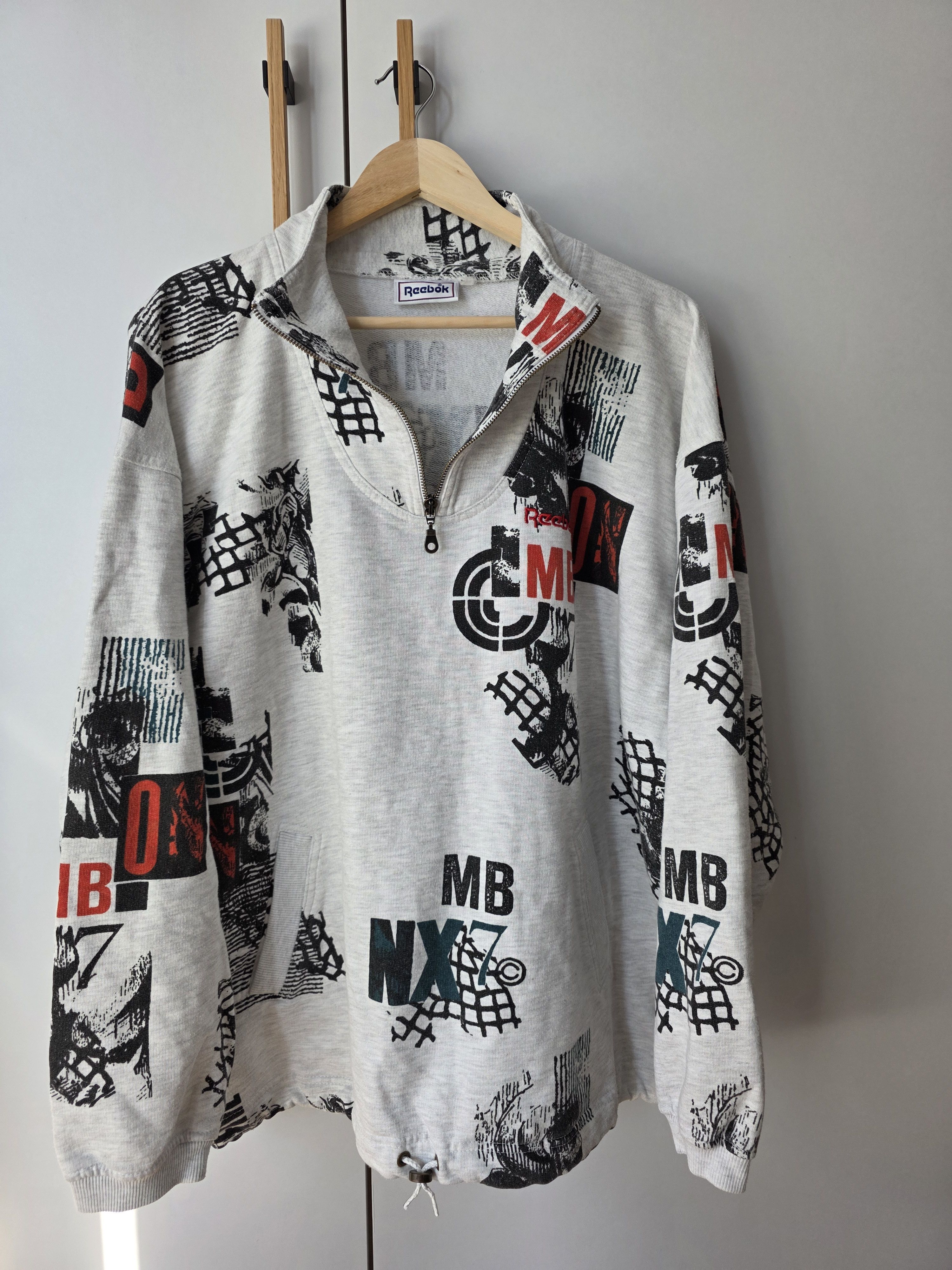 Reebok Vintage Reebok 90s All-Over Print Quarter Zip Size US XL / EU 56 / 4 - 4 Thumbnail