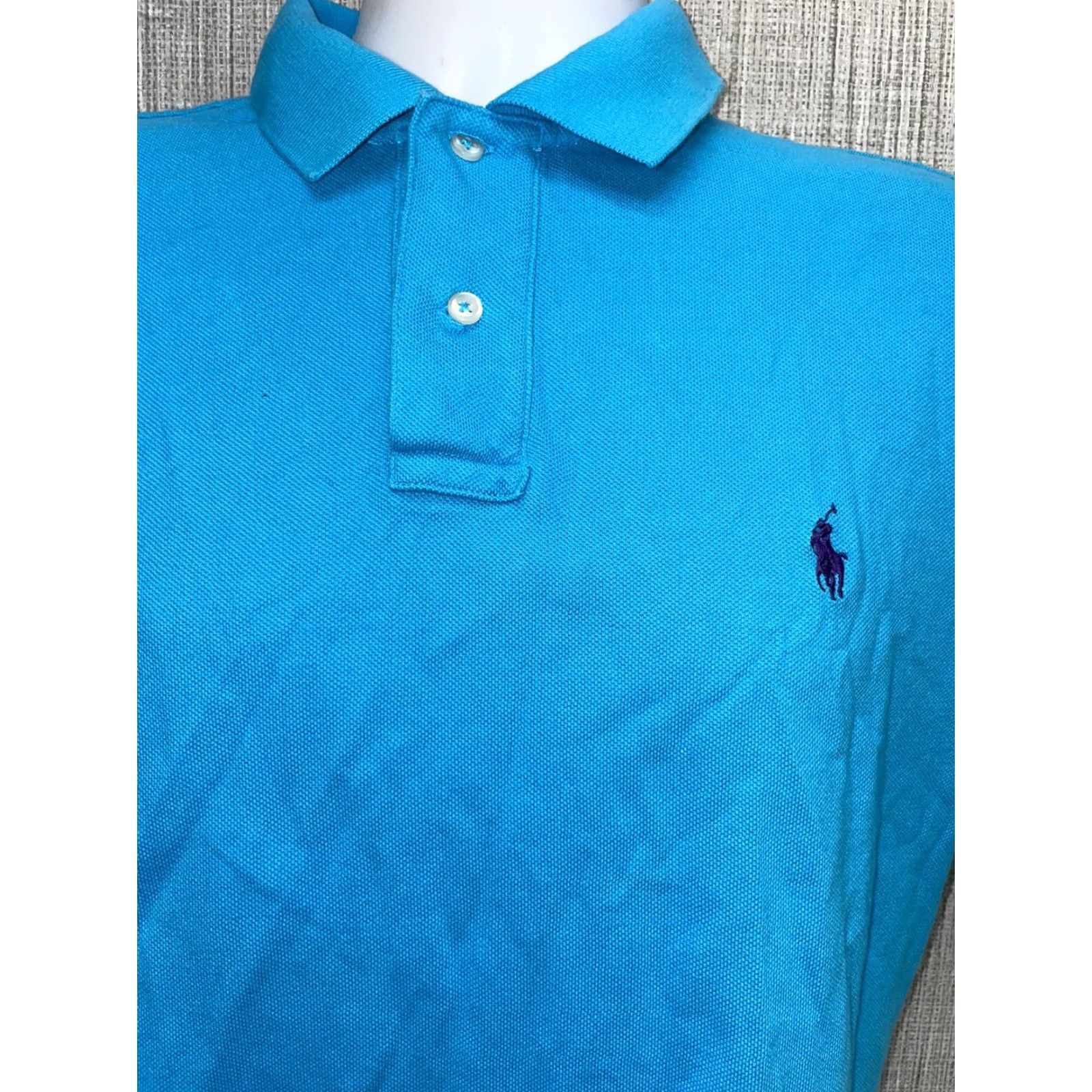 Polo Ralph Lauren Polo Ralph Lauren Custom Fit Blue Golf Polo Mens L Size US L / EU 52-54 / 3 - 2 Thumbnail