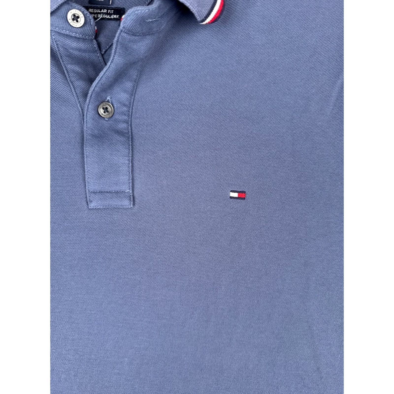Tommy Hilfiger Tommy Hilfiger Polo Shirt Men Large Blue Cotton Blend Short Sleeve Golfer Size US L / EU 52-54 / 3 - 6 Thumbnail