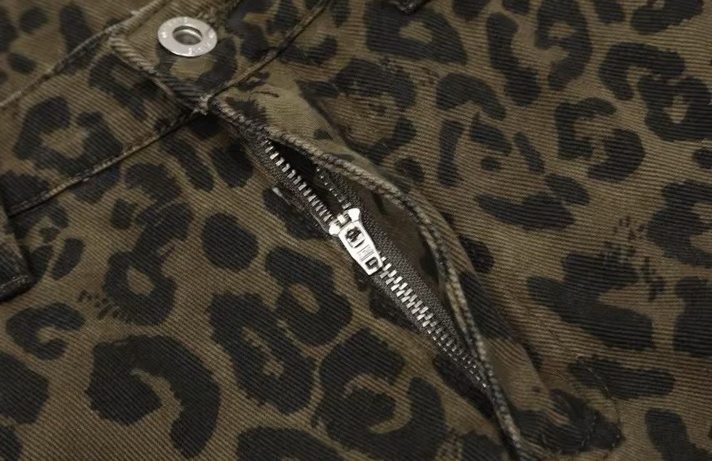 Japanese Brand × Jean Y2k Leopard Cropped Shorts Size US 32 / EU 48 - 8 Thumbnail