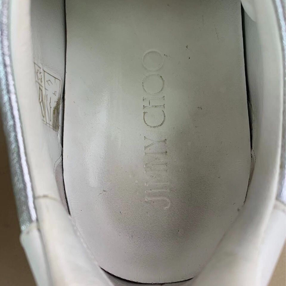 Jimmy Choo Jimmy Choo Ladies Low-Top Diamond Clear Sole Sneakers White Size US 7.5 / IT 37.5 - 3 Thumbnail