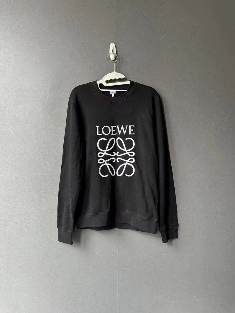 LOEWE Black embroidered hoodie