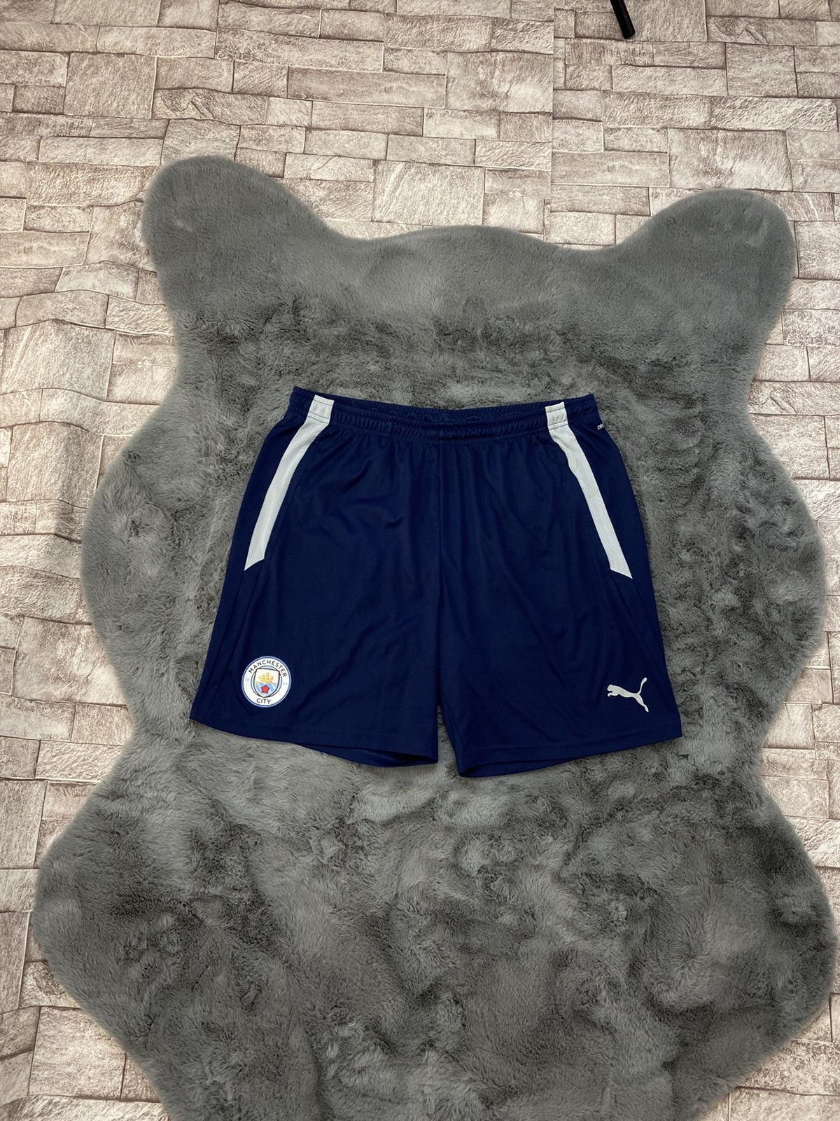 Puma × Vintage Puma Blue Manchester City Soccer Shorts , Size Xl 2021 Size US 36 / EU 52 - 1 Thumbnail