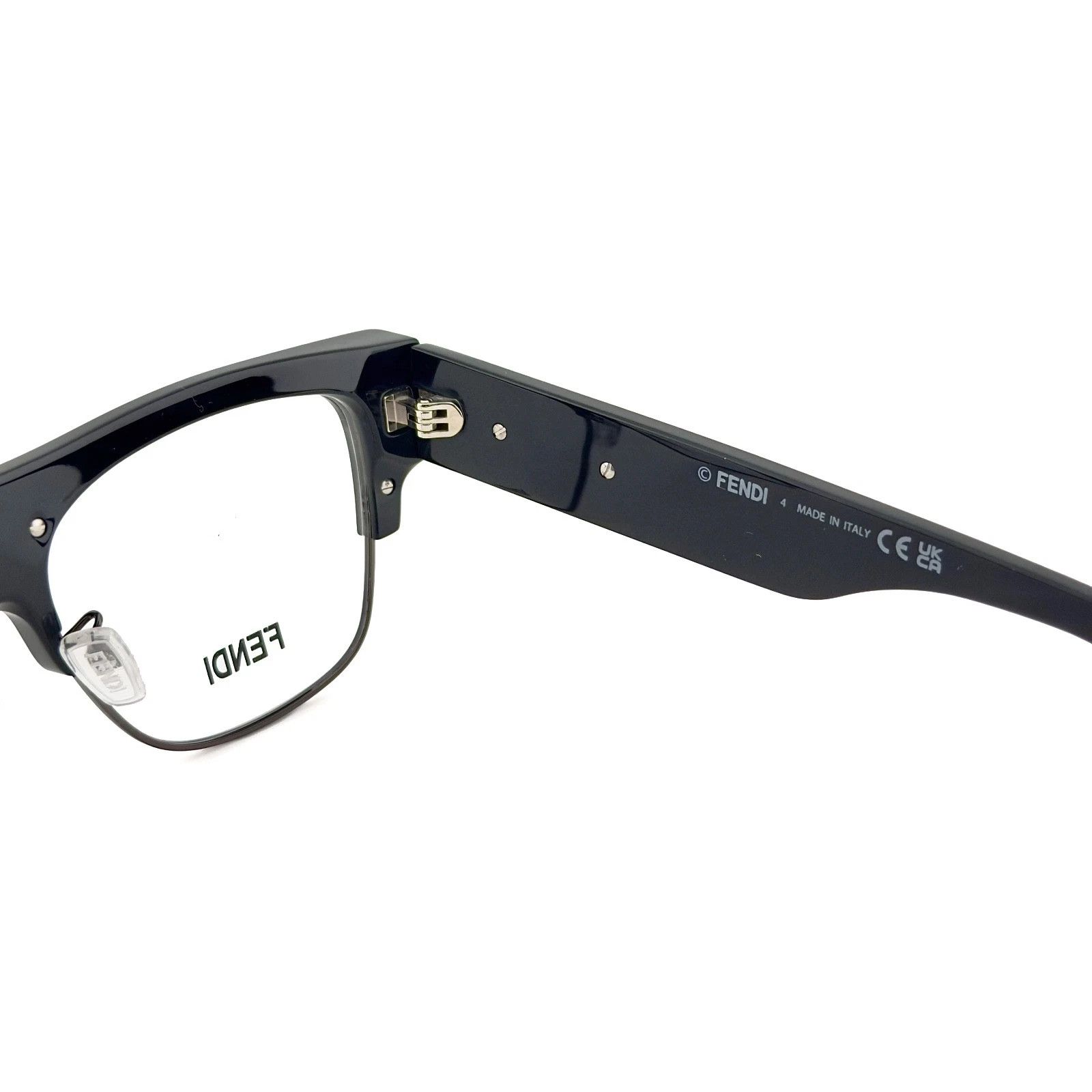 Fendi FENDI FENDIGRAPHY HOBO LOGO 50095 001 Eyeglasses FE50095U Size ONE SIZE - 7 Thumbnail