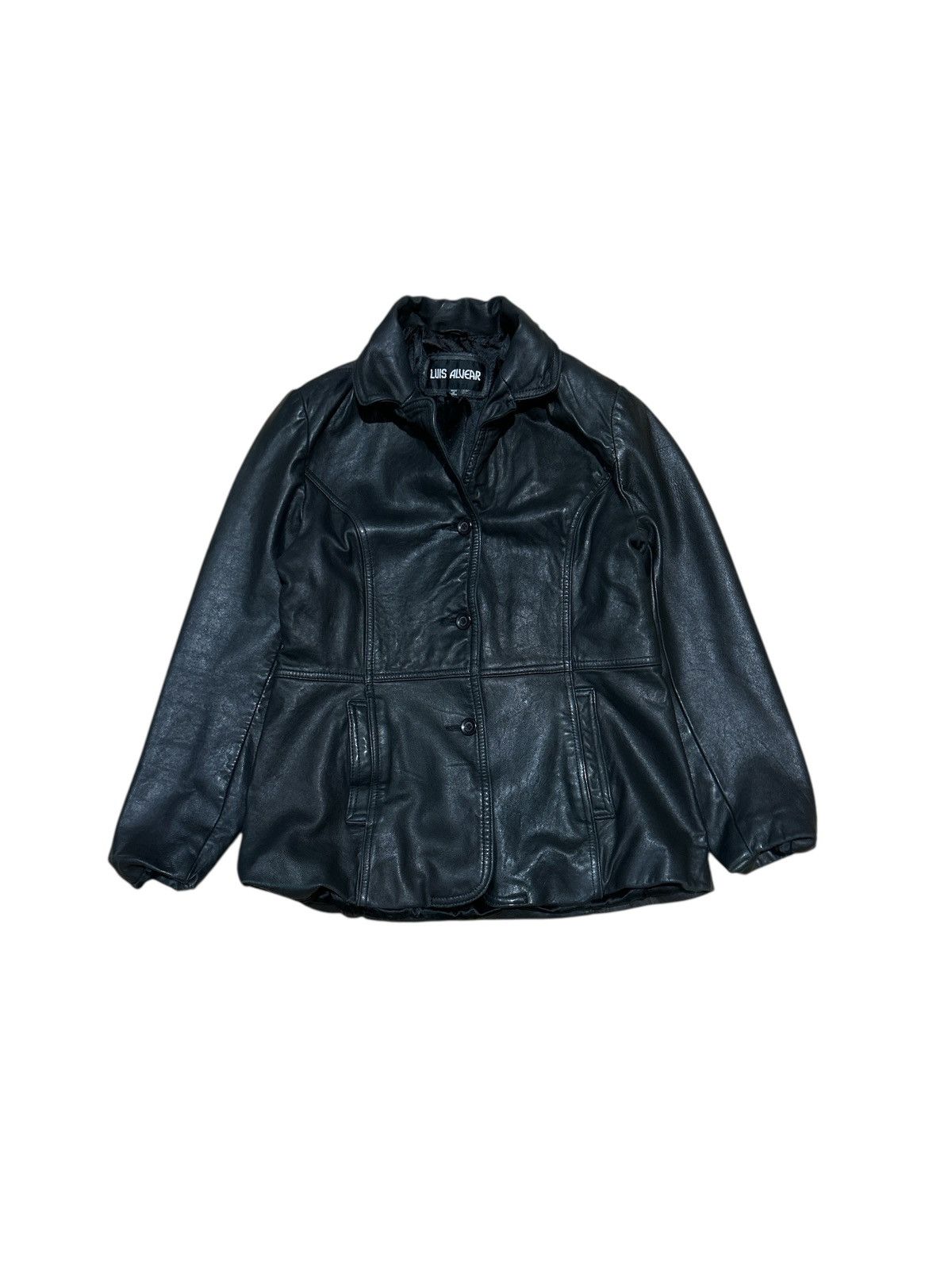Genuine Leather Vintage Luis Alvear Leather Jacket 100% Size L / US 10 / IT 46 - 3 Thumbnail