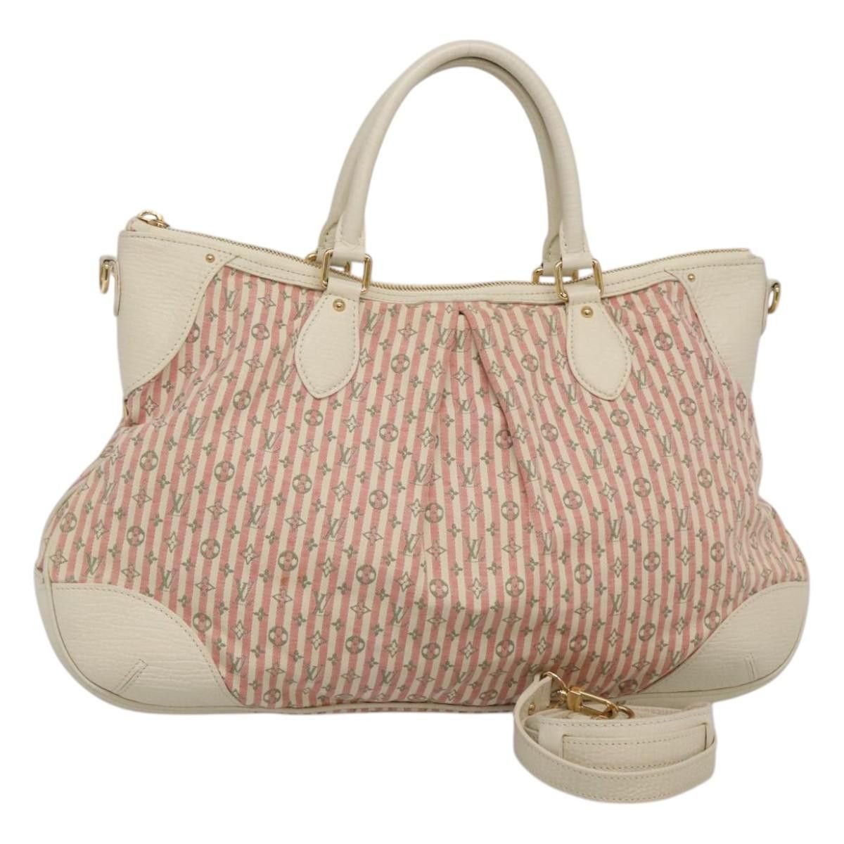 Louis Vuitton Mini Lin Marina Gm Hand Bag Croisette 2Way Pink M95493 Auth Kd509, Women's