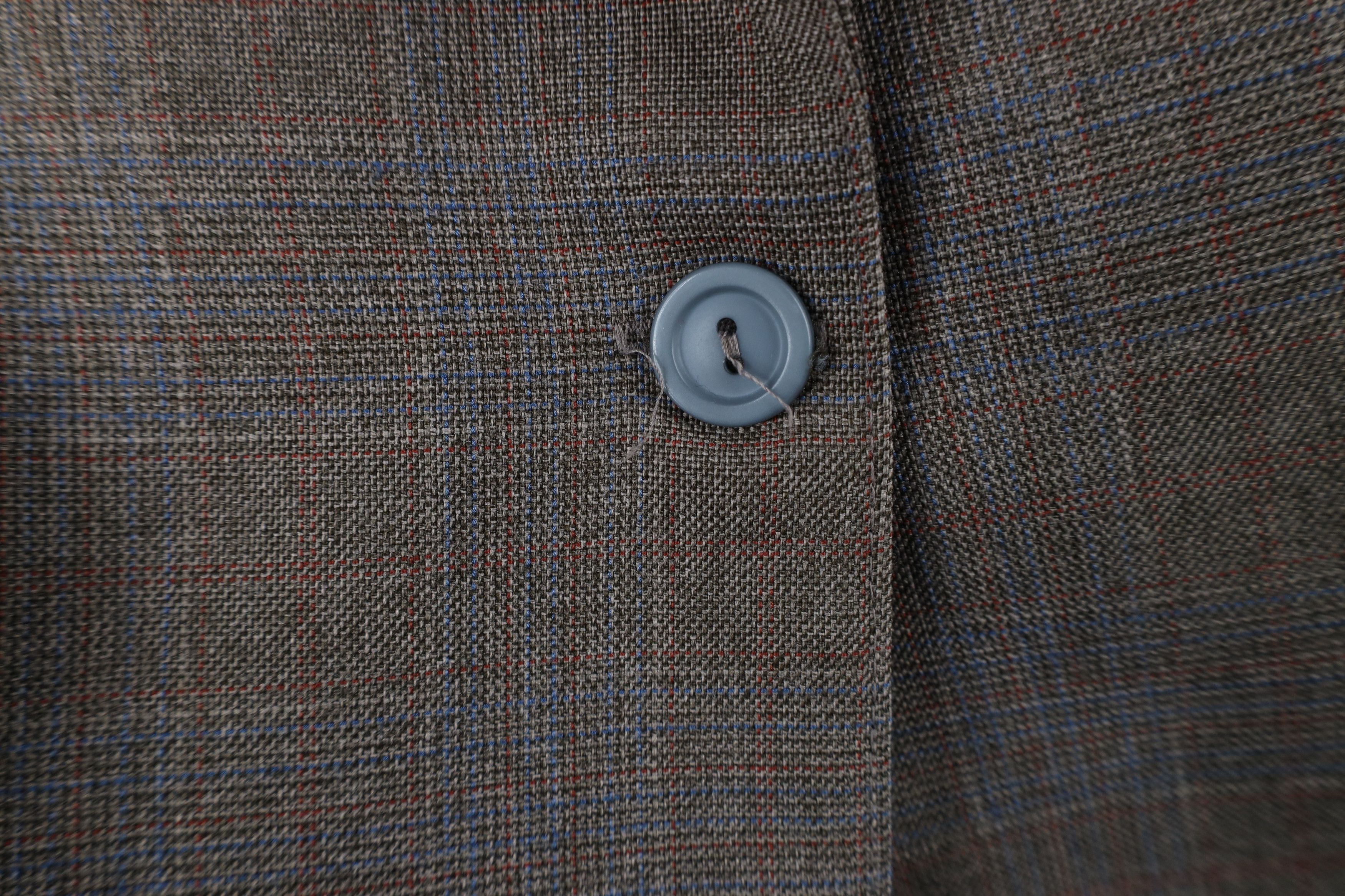 Vintage Vintage 90s Streetwear One Button Blazer Jacket Plaid USA Size XXL / US 16-18 / IT 52-54 - 5 Thumbnail