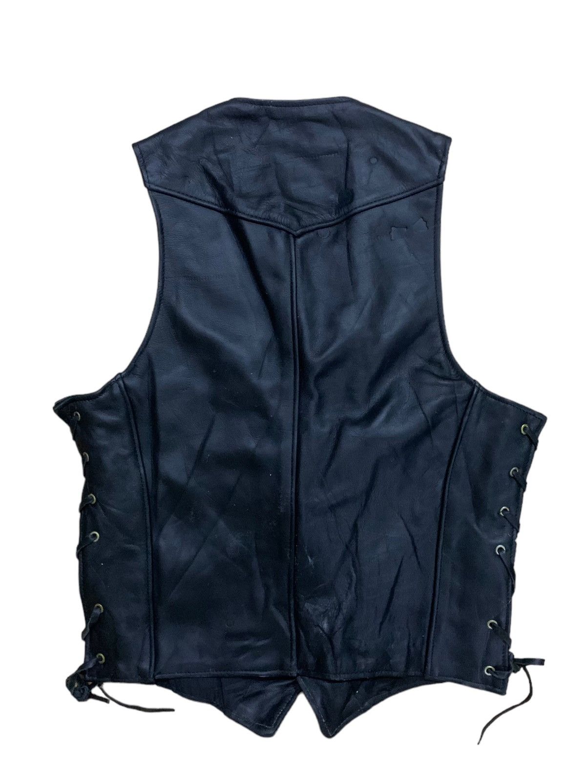 Schott 🔥Last Drop🔥 Vintage Schott Punk Leather Pocket Vest Size US S / EU 44-46 / 1 - 2 Thumbnail