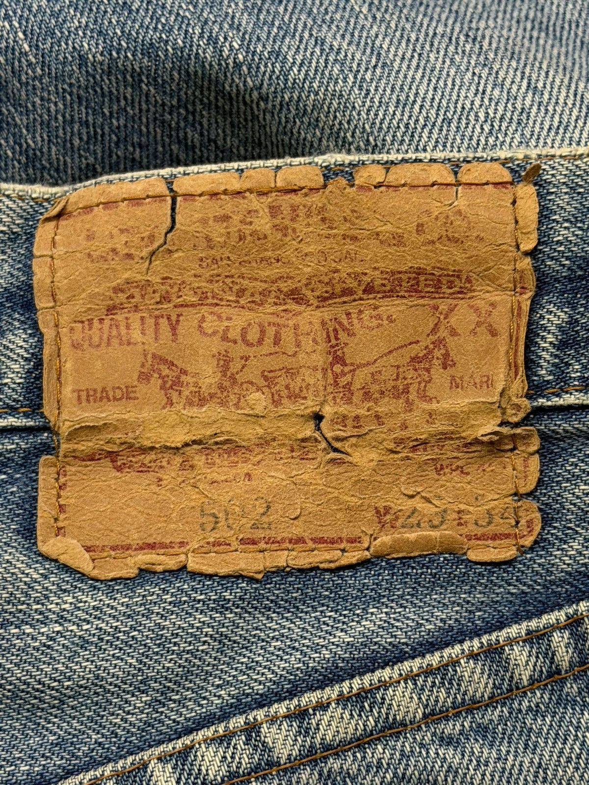 Levi's Vintage Clothing Vintage 90s Levi’s 502-XX Talon Big E Japan Selvedge | W28 Size US 28 / EU 44 - 20 Thumbnail