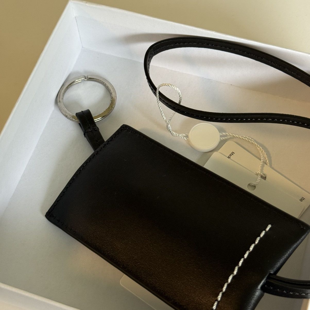 MM6 MM6 Maison Margiela Leather Key Tag Holder Size ONE SIZE - 4 Thumbnail