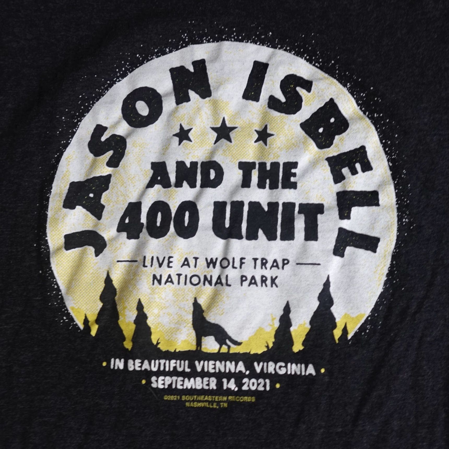 Olive Jason Isbell Shirt Large Charcoal Gray Live at Wolftrap Shirt Mens L Gray Live at Wolftrap Graphic Print Size US L / EU 52-54 / 3 - 2 Thumbnail