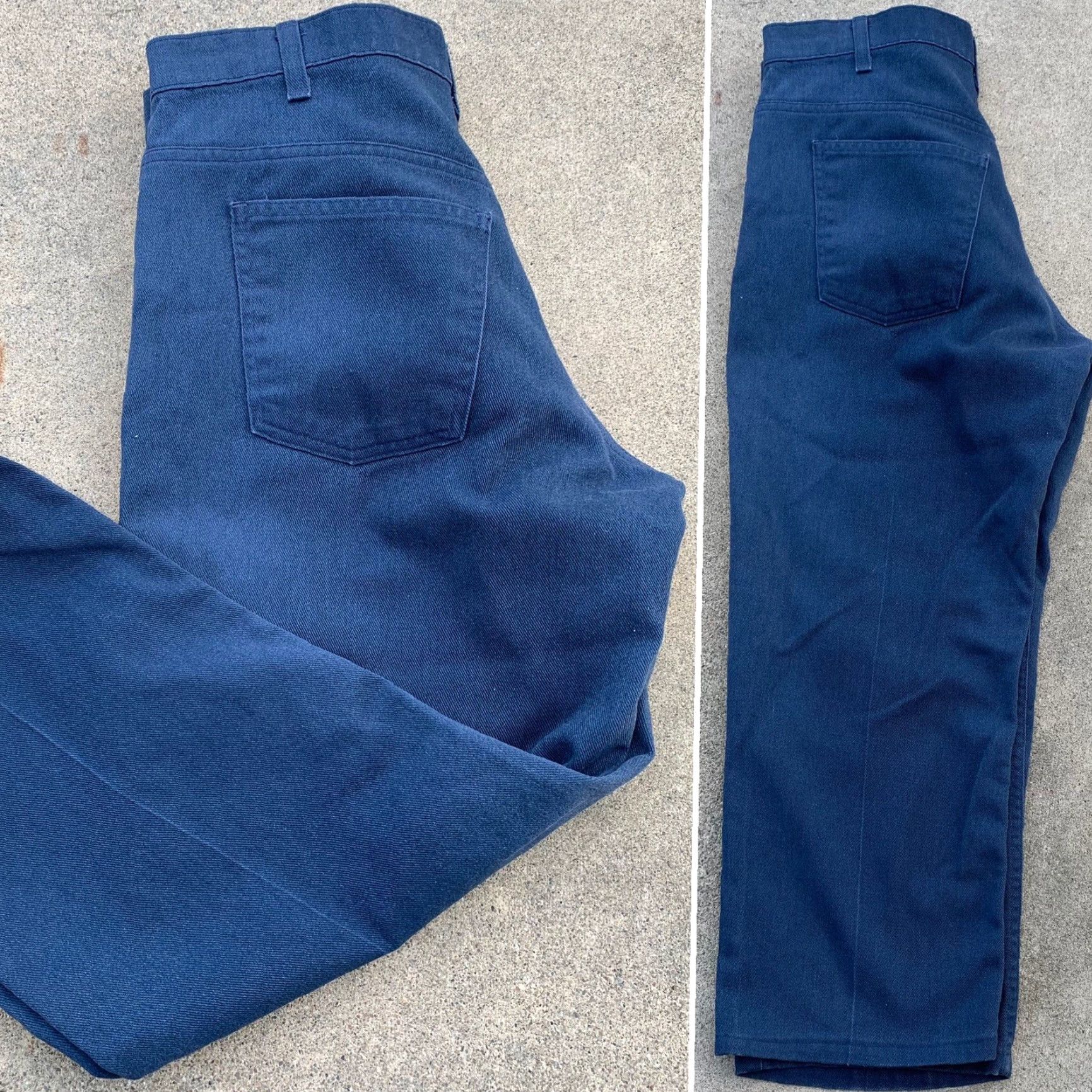 Vintage VINTAGE Big Mac workwear blue 5 pocket pants Mens 33 32 1/2” x 24” Flat Front Belt Loops Zip Inseam 29 5-Pocket Design Size US 33 - 5 Thumbnail
