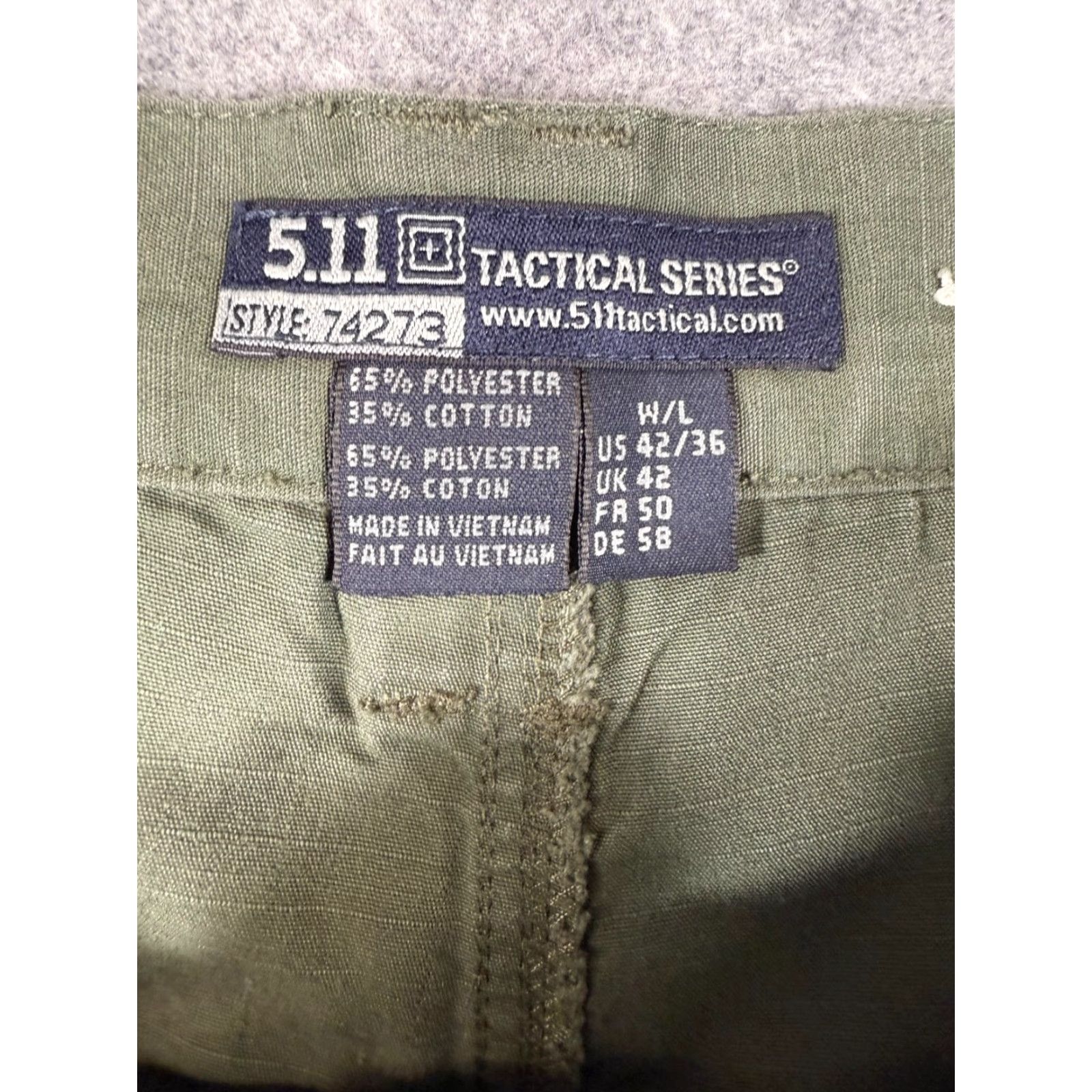Vintage 5.11 Tactical Pro Series Cargo Pants Mens 42X36 Green Outdoor Utility Pockets Size US 42 / EU 58 - 6 Thumbnail