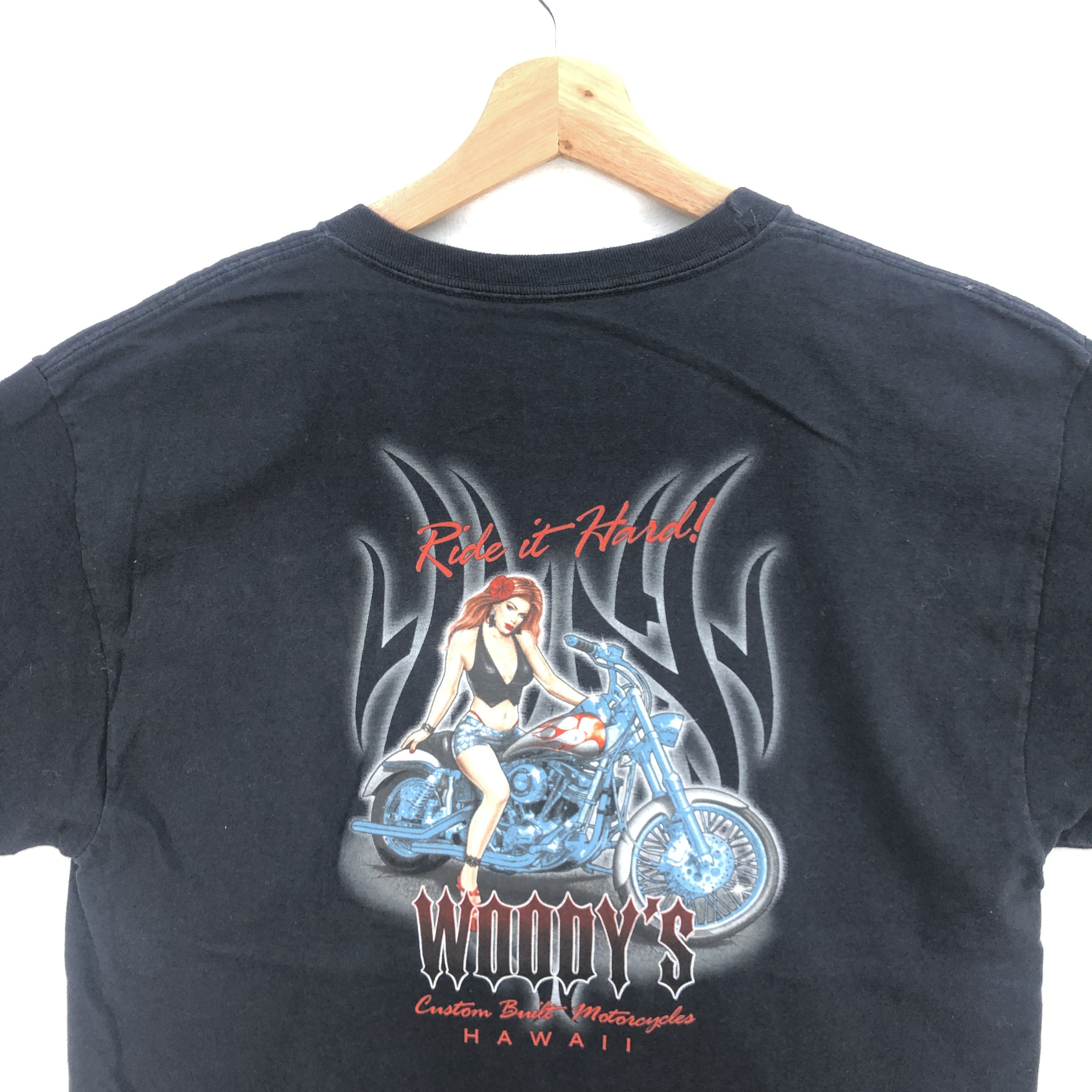 Vintage Vintage Y2K Ride it Hard Tshirt Chopper Motorcycle Tee Size US L / EU 52-54 / 3 - 3 Thumbnail