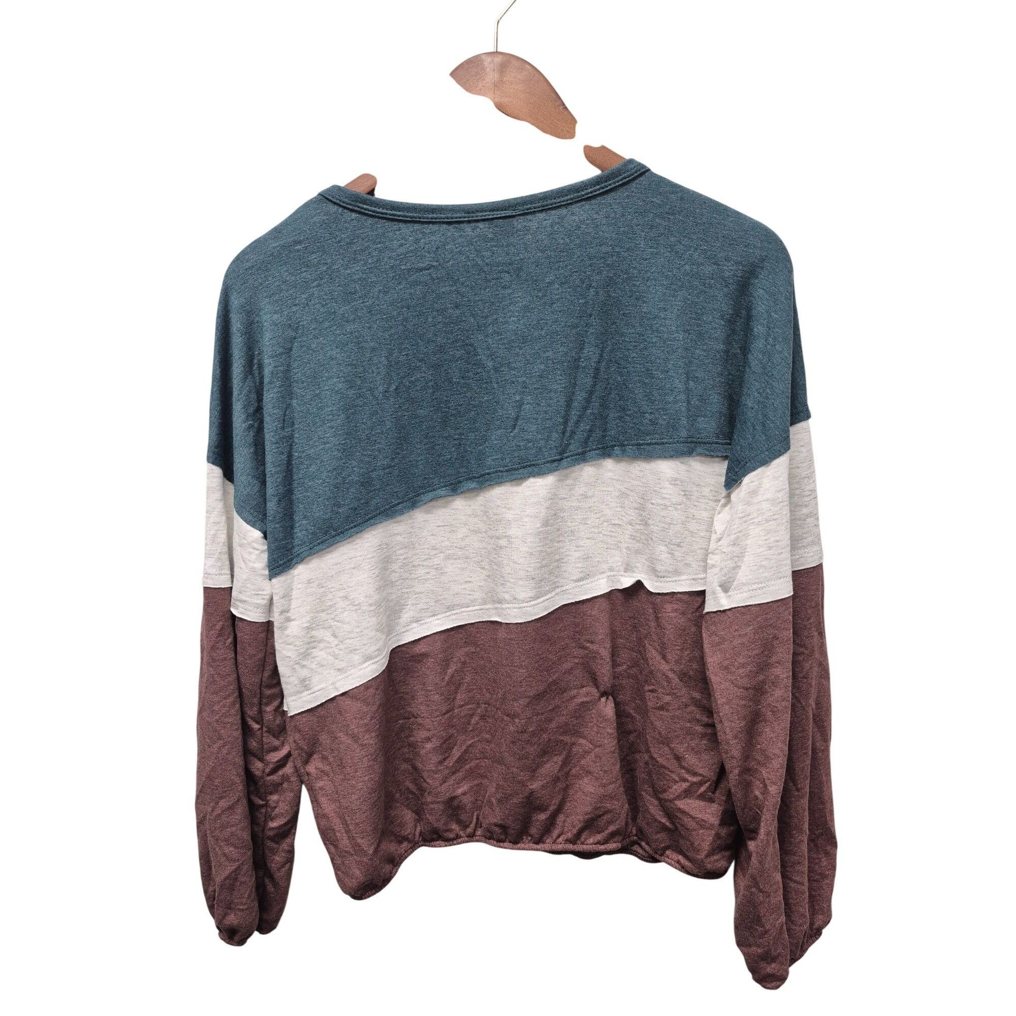 Other Lazy Sundays Color Block Soft Knit Pullover Sweatshirt Made Size M / US 6-8 / IT 42-44 - 4 Thumbnail