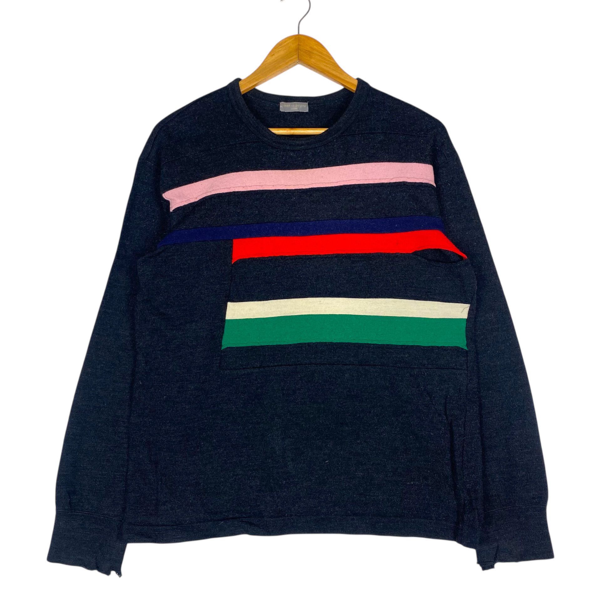 Comme des Garcons 💥 COMME DES GARCONS HOMME AD2001 KNIT STRIPE SWEATER Size US M / EU 48-50 / 2 - 2 Thumbnail