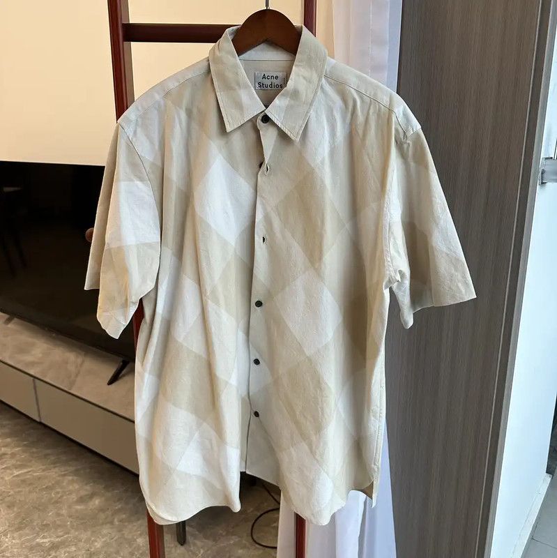 Acne Studios Acne Studios Summer Beige Cotton Shirt Size US L / EU 52-54 / 3 - 1 Thumbnail
