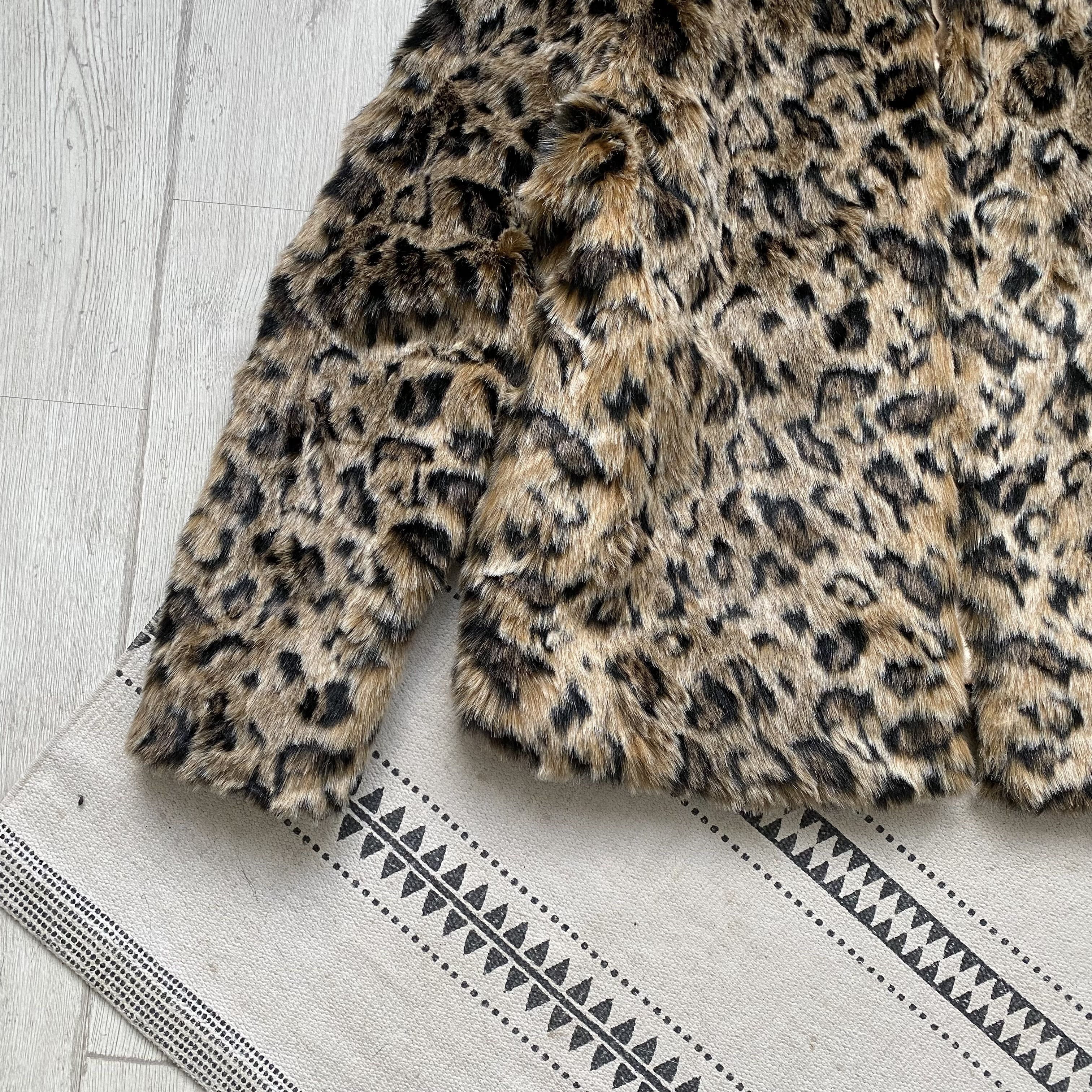 If Six Was Nine Vintage 00s Leopard print Faux Fur Jacket Avant-garde Size M / US 6-8 / IT 42-44 - 3 Thumbnail