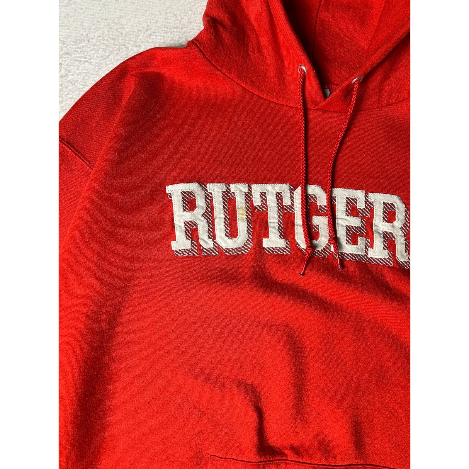 Champion Vintage Champion Rutgers Red Hoodie - Men's XL Size US XL / EU 56 / 4 - 3 Thumbnail